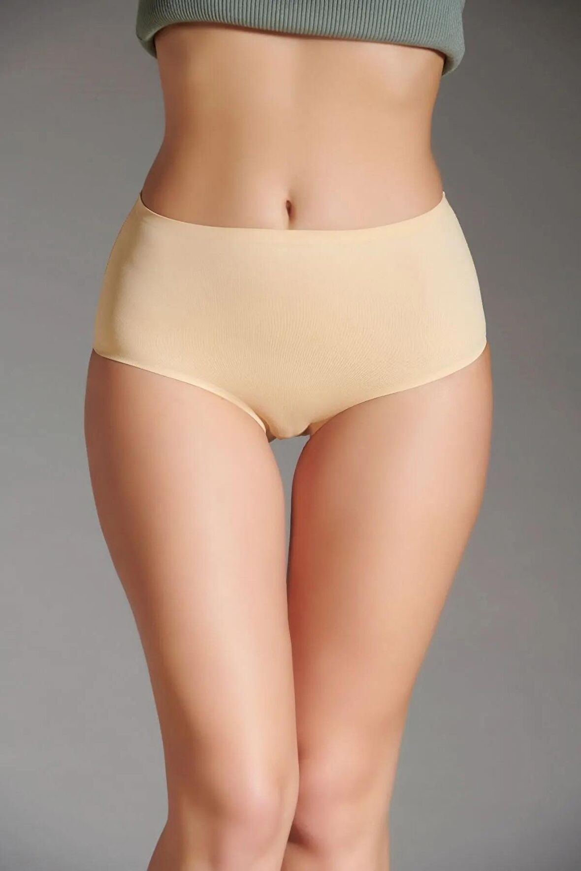 Eros Kadın Lazer Kesim Silikonlu Bato Slip Ten