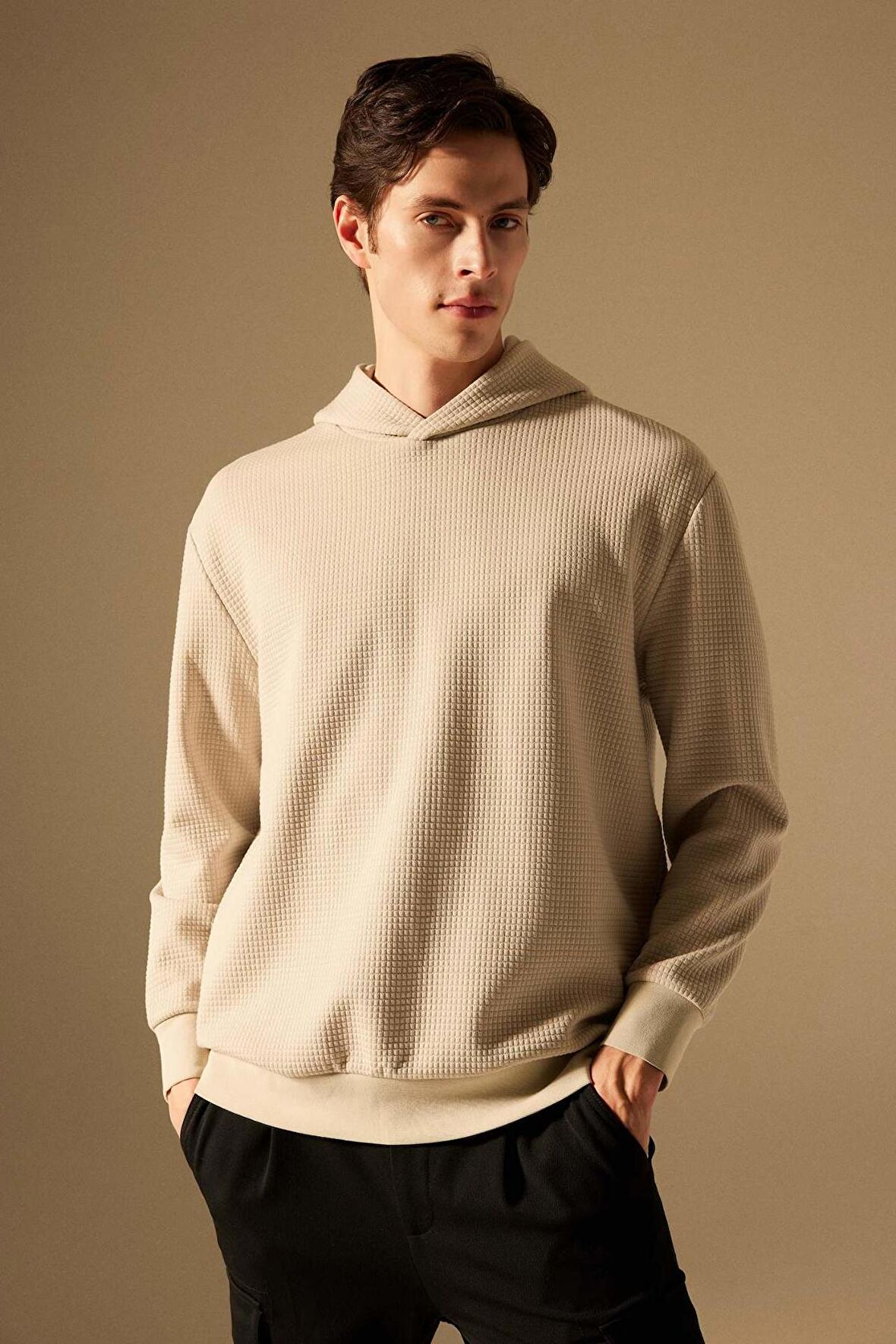 DeFacto Oversize Geniş Kalıp Kapüşonlu Kapitone Sweatshirt B6492AX24SPBG779