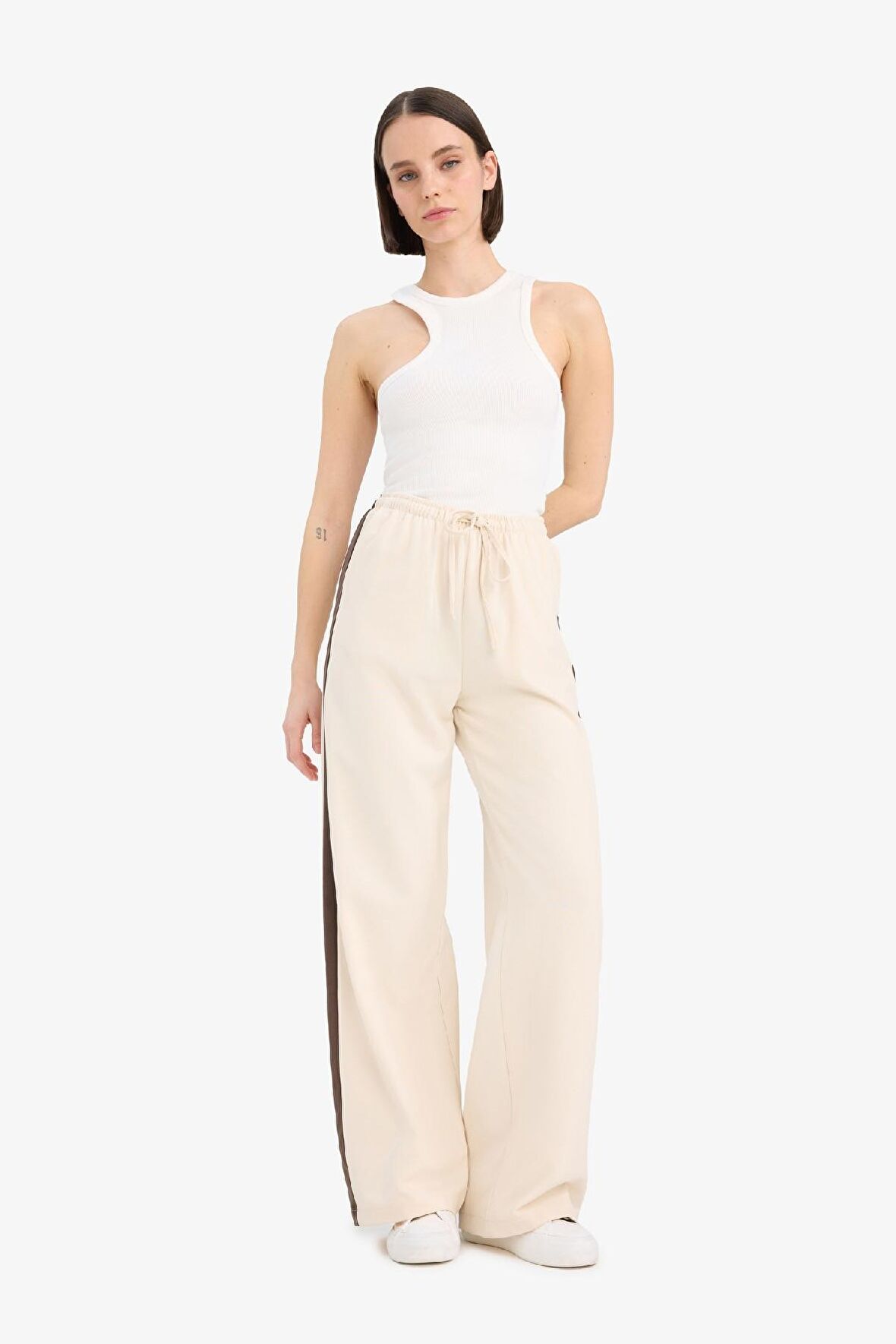 Coool Wide Leg Cepli Normal Bel Geniş Paça Pantolon