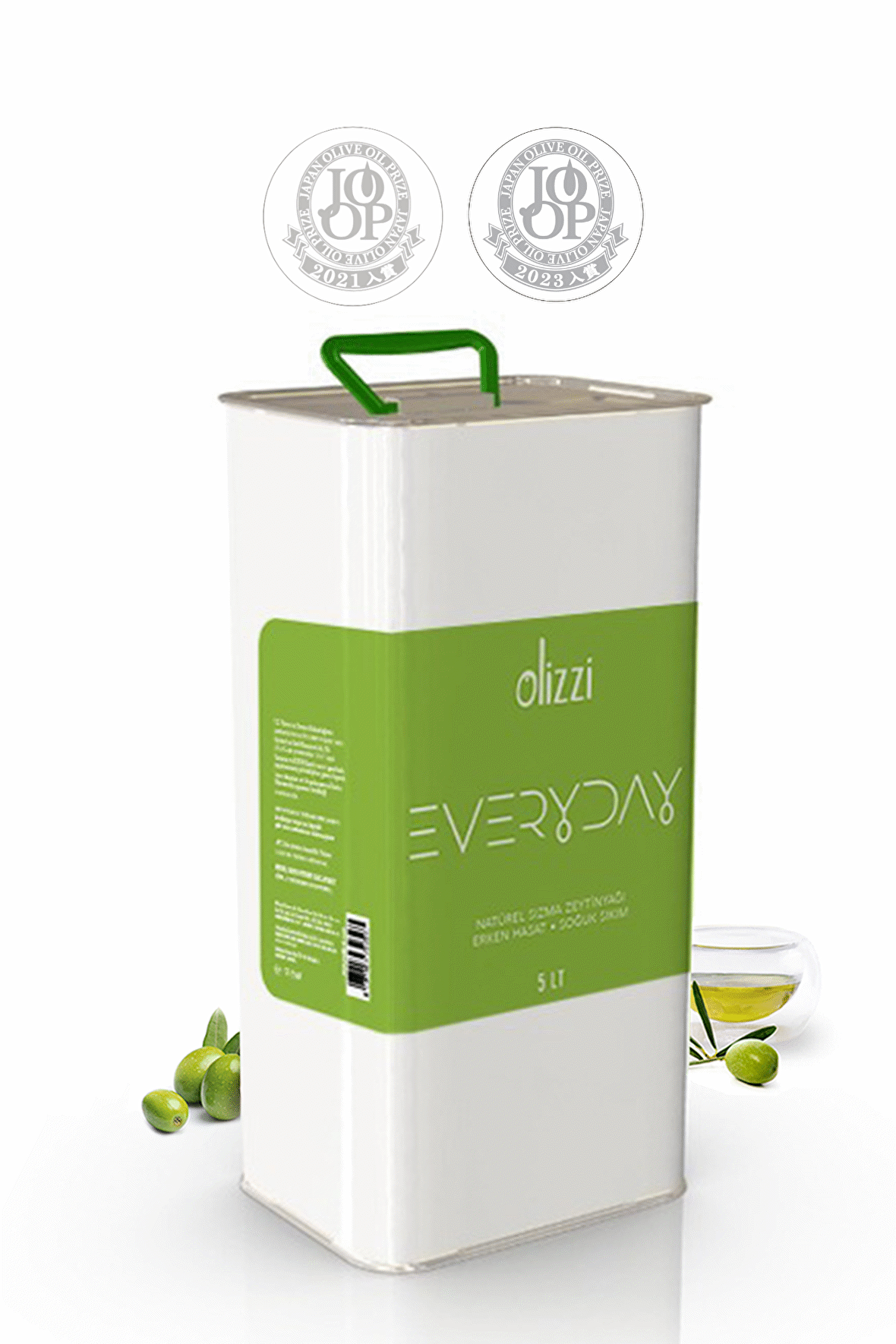 Olizzi Everyday Soğuk Sıkım Ödüllü Zeytinyağı Natürel Sızma Erken Hasat 5 LT 
