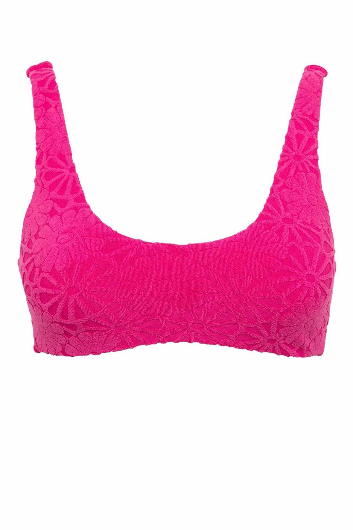 DeFacto Fall in Love Regular Fit Çiçekli Jakarlı Bikini Üstü B6901AX24SMPN615