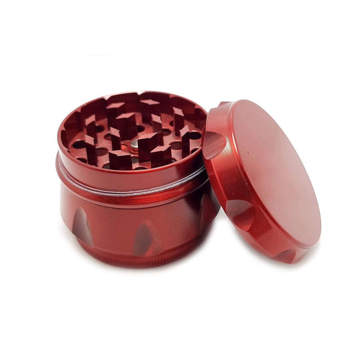 Kırmızı 55 mm. Tütün Baharat Herbal Öğütücüsü Parçalayıcı pz39kr