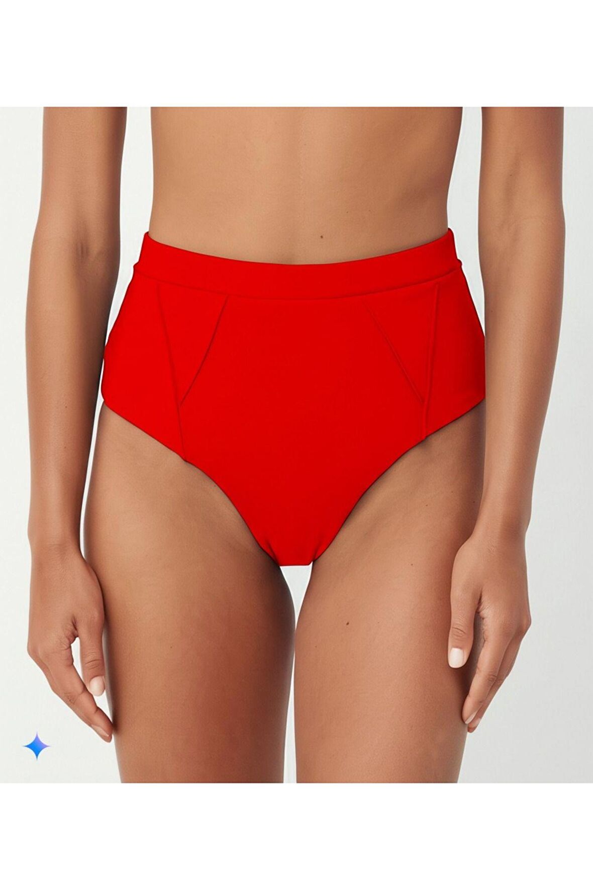Kırmızı Süper Yüksek Bel Bikini Altı