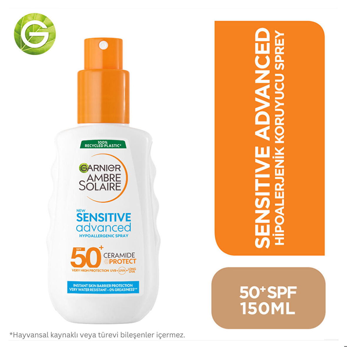 Garnier Ambre Solaire Sensitive Advanced Hipoalerjenik Güneş Koruyucu Sprey SPF50+ 150 ml