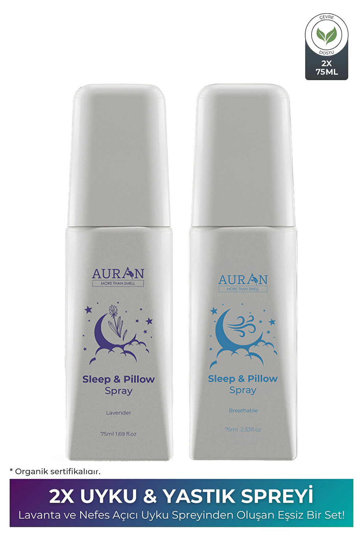 2'li Lavanta & Uyku Ve Yastık Spreyi Rahatlatıcı Uyku Ve Dinlenme Spreyi 75ml
