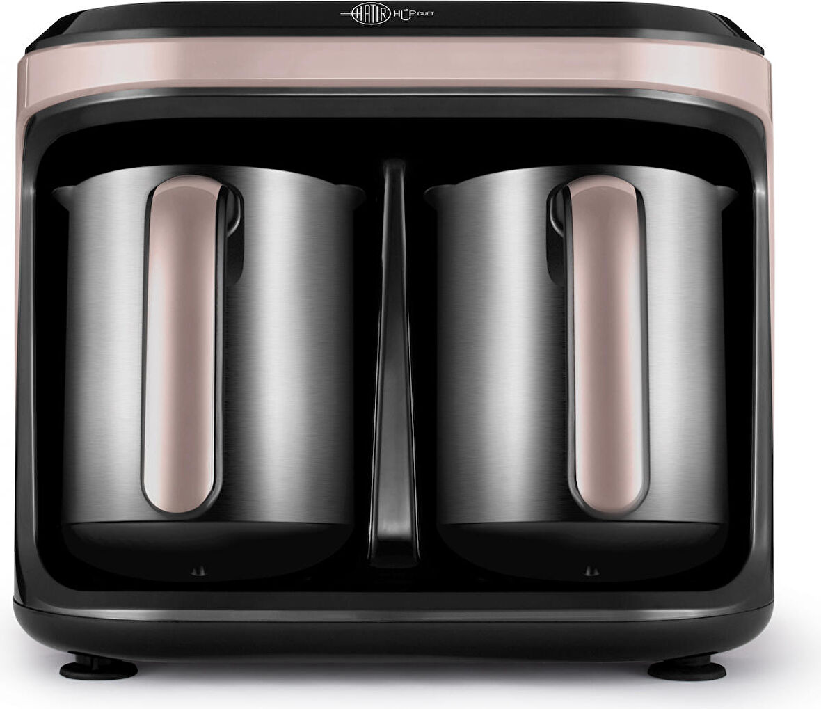Karaca Aroma Hatır Hüp Düet Çelik Cezveli İkili Türk Kahve Makinesi Rosegold 1400W