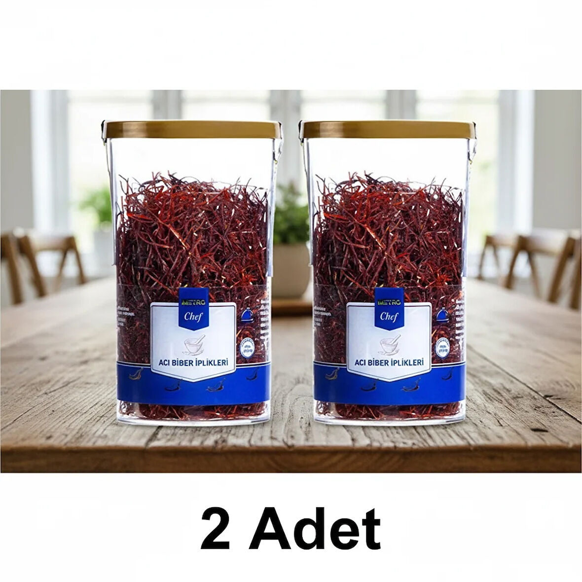 Metro Chef 2 Adet Acı Biber İplikleri 20gr Toplam 40gr