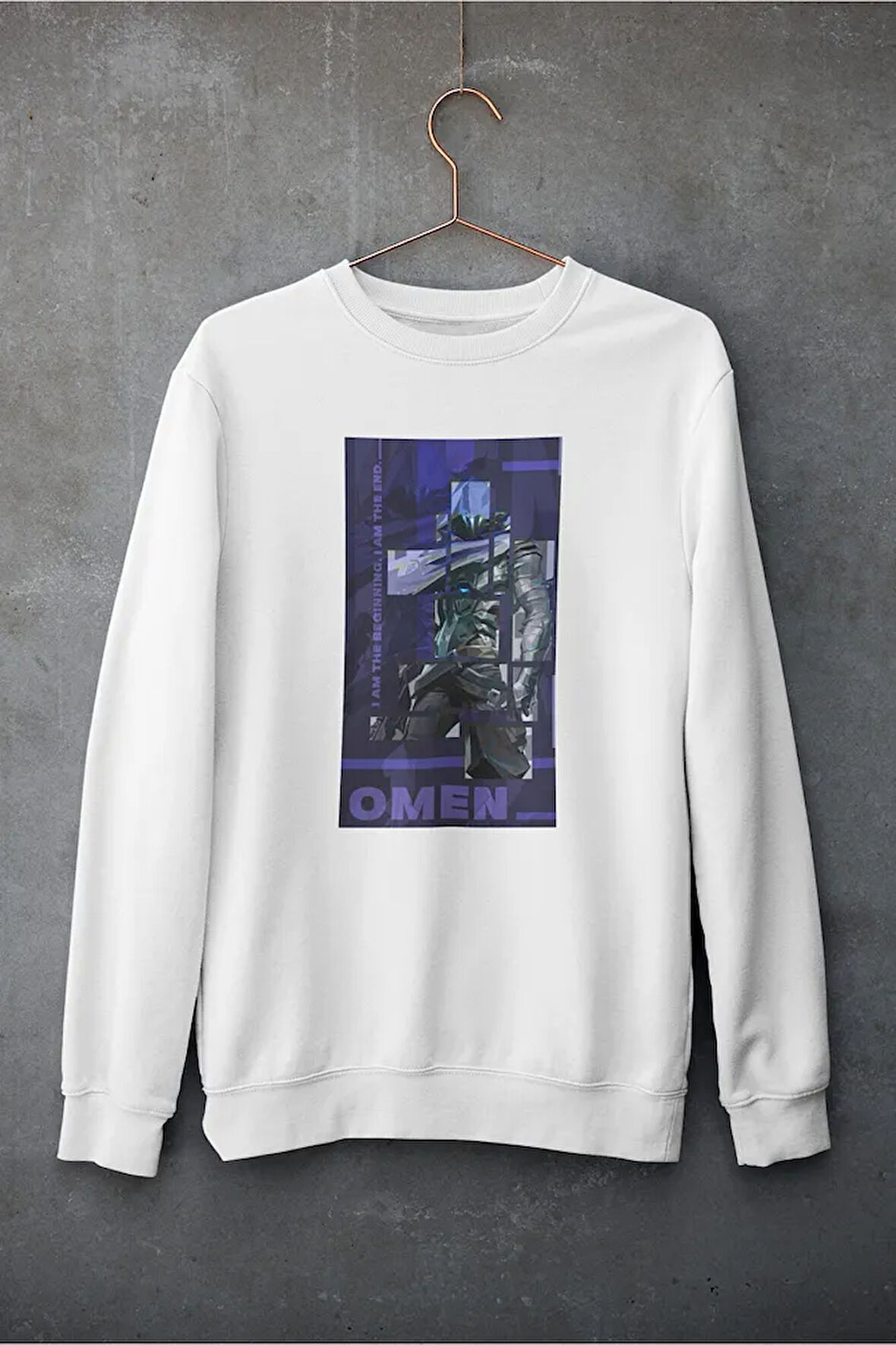 Omen Karakter Baskılı Unisex Oversize Vallorant Sweatshirt