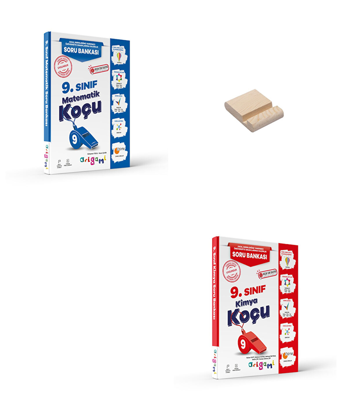 ORİGAMİ 9. Sınıf MAtematik ve Kimya Soru Bankası + Telefon Standı