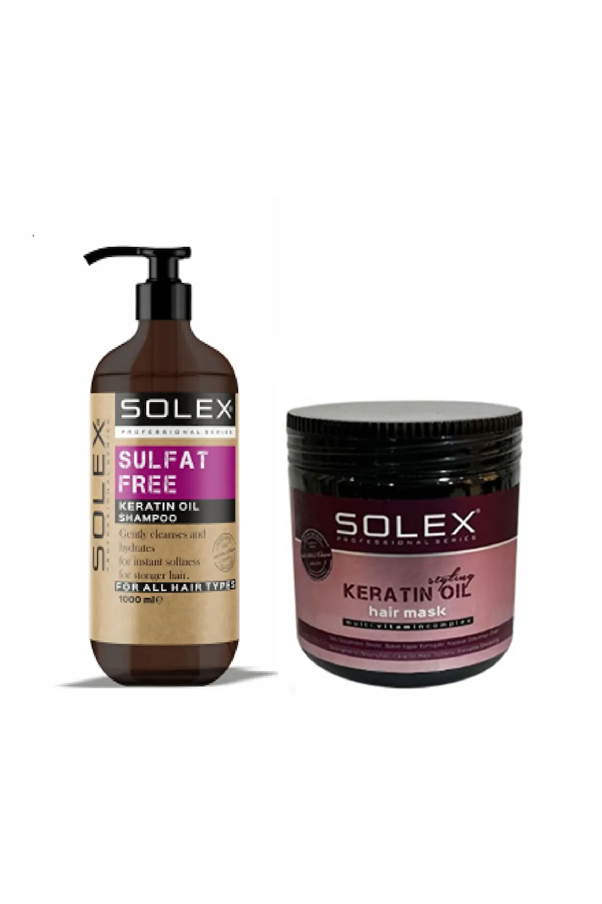 Sülfatsız Professıonal Serıes Keratin Özlü Şampuan 1.000 ml+ Saç Maskesi Keratin 500 ML