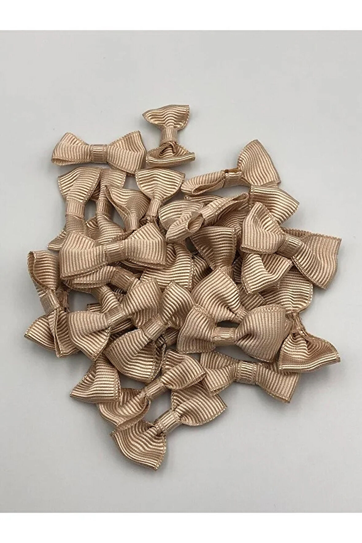 50 Adet Fiyonk Kurdele, 3 cm Papyon, Dekoratif, Süsleme,