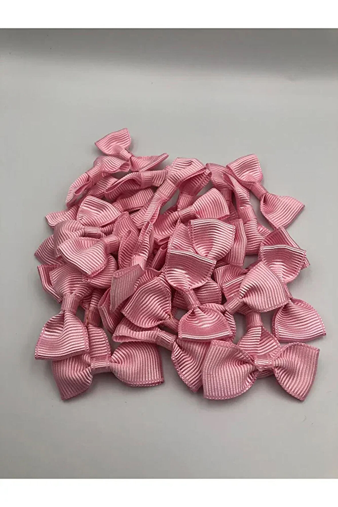 50 Adet Fiyonk Kurdele, 3 cm Papyon, Dekoratif, Süsleme,