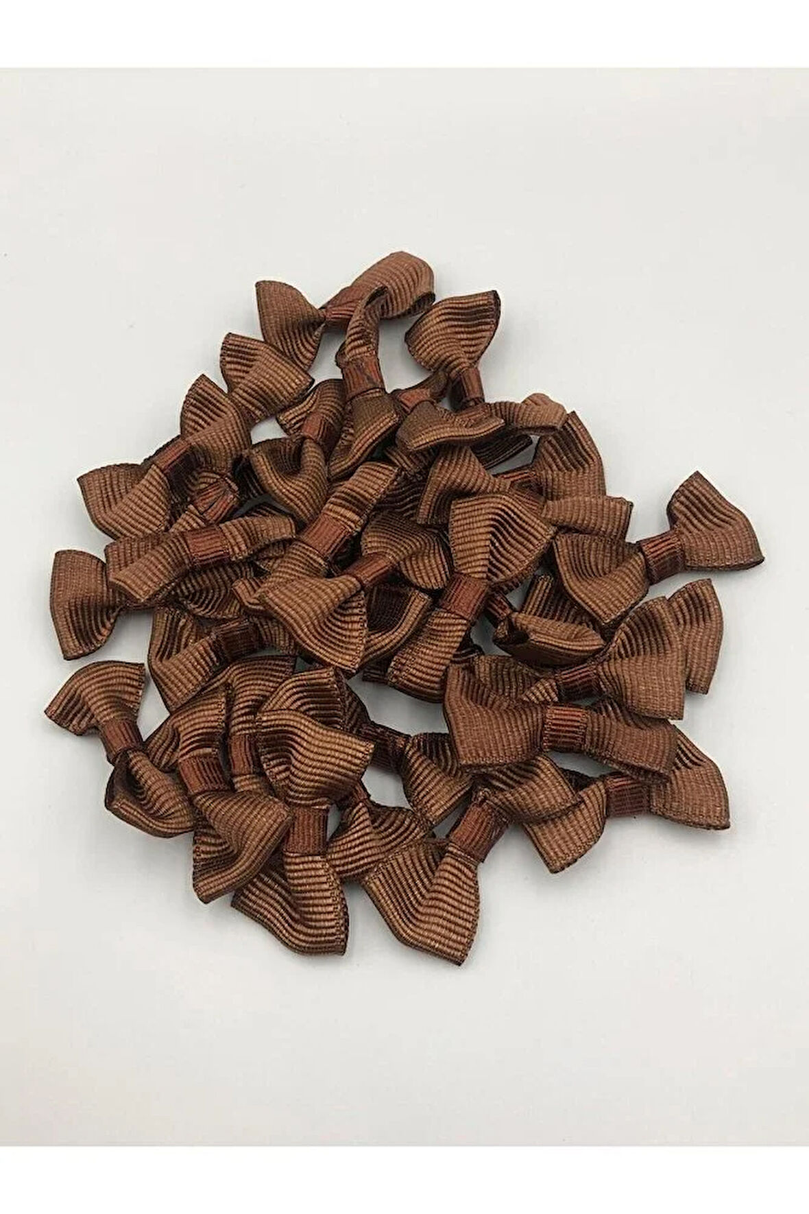 50 Adet Fiyonk Kurdele, 3 cm Papyon, Dekoratif, Süsleme,