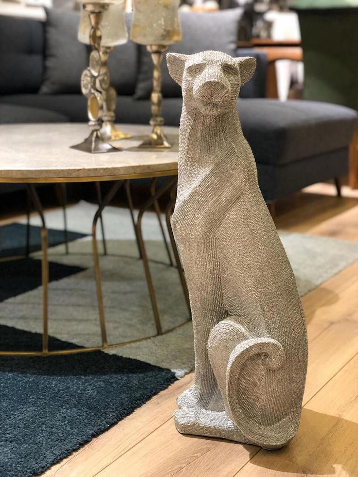 Dekoratif Puma Leopar Çita Biblo 70 cm