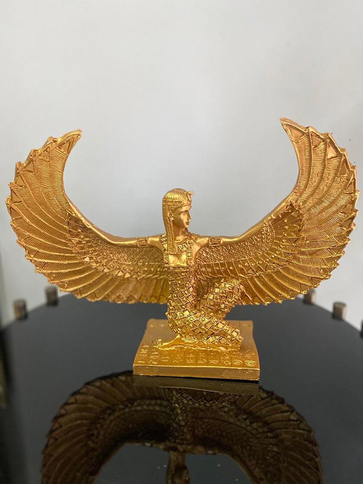 Dekoratif İsis Biblo Mısır Tanrıçası Melek şamdan modeli biblo 