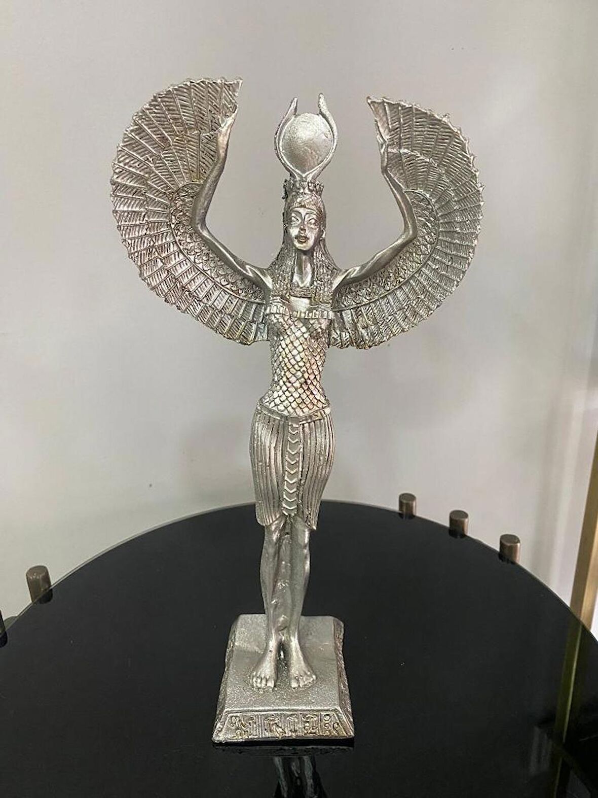 Dekoratif İsis Biblo Mısır Tanrıçası Melek şamdan modeli biblo 
