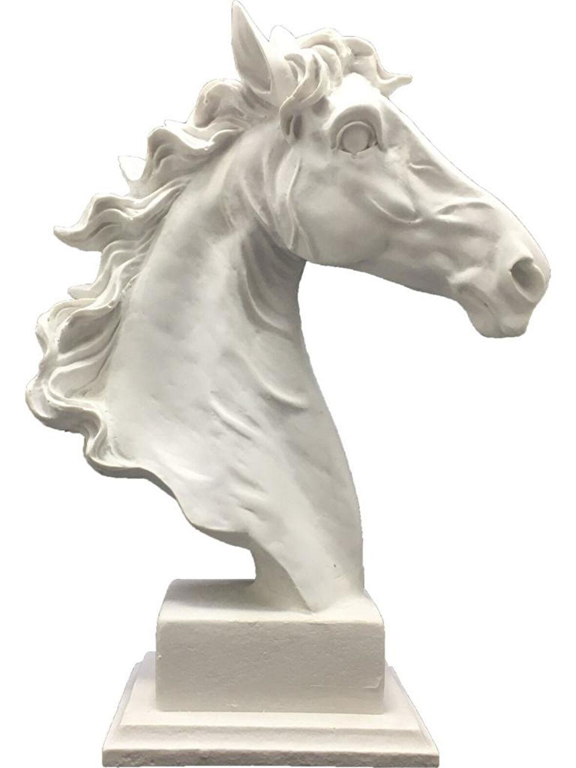 Dekoratif At Kafası Büst Büyük Boy Heykeli Kaideli 