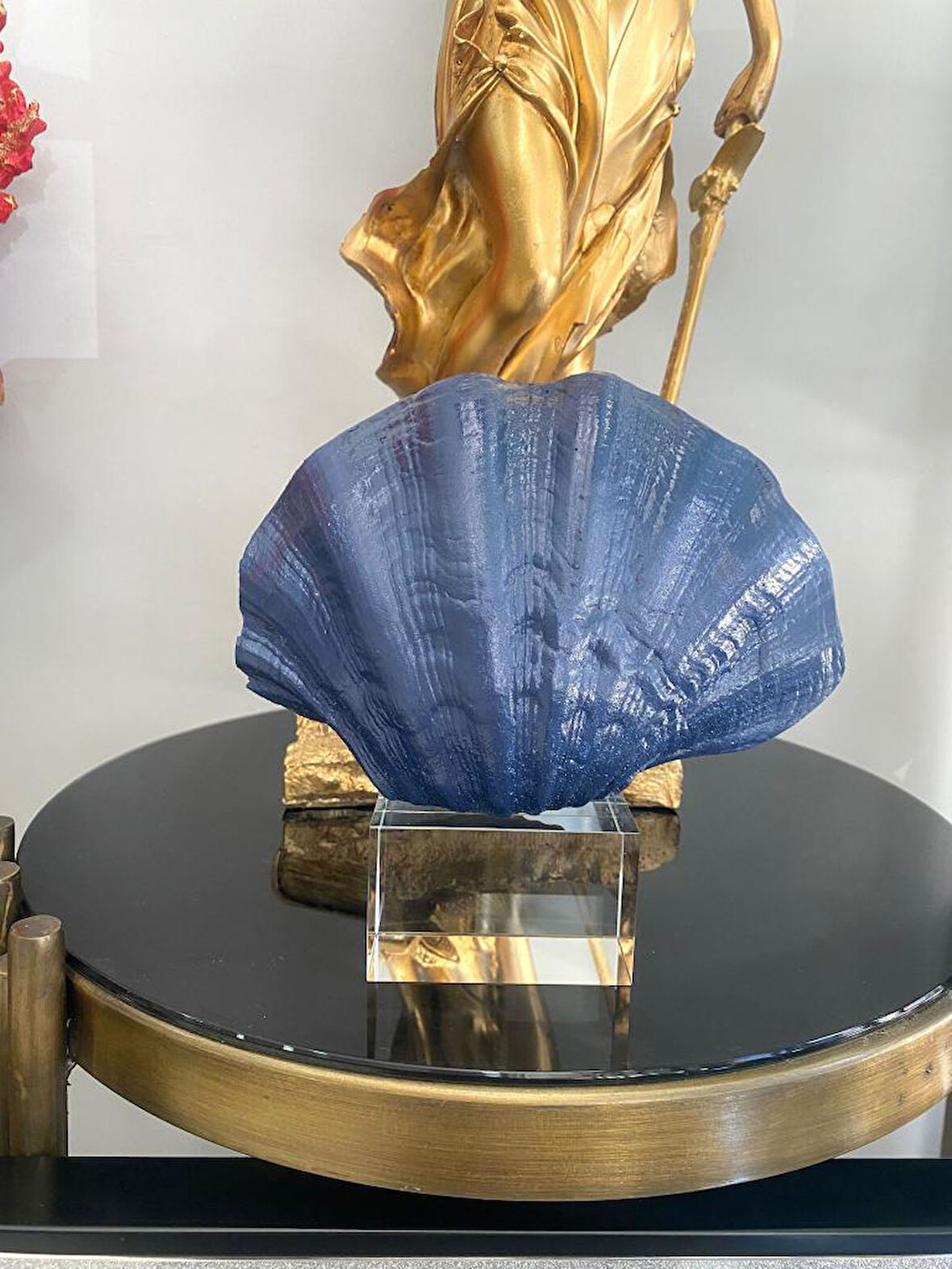 Mercan krıstalli midye istiridye model biblo 