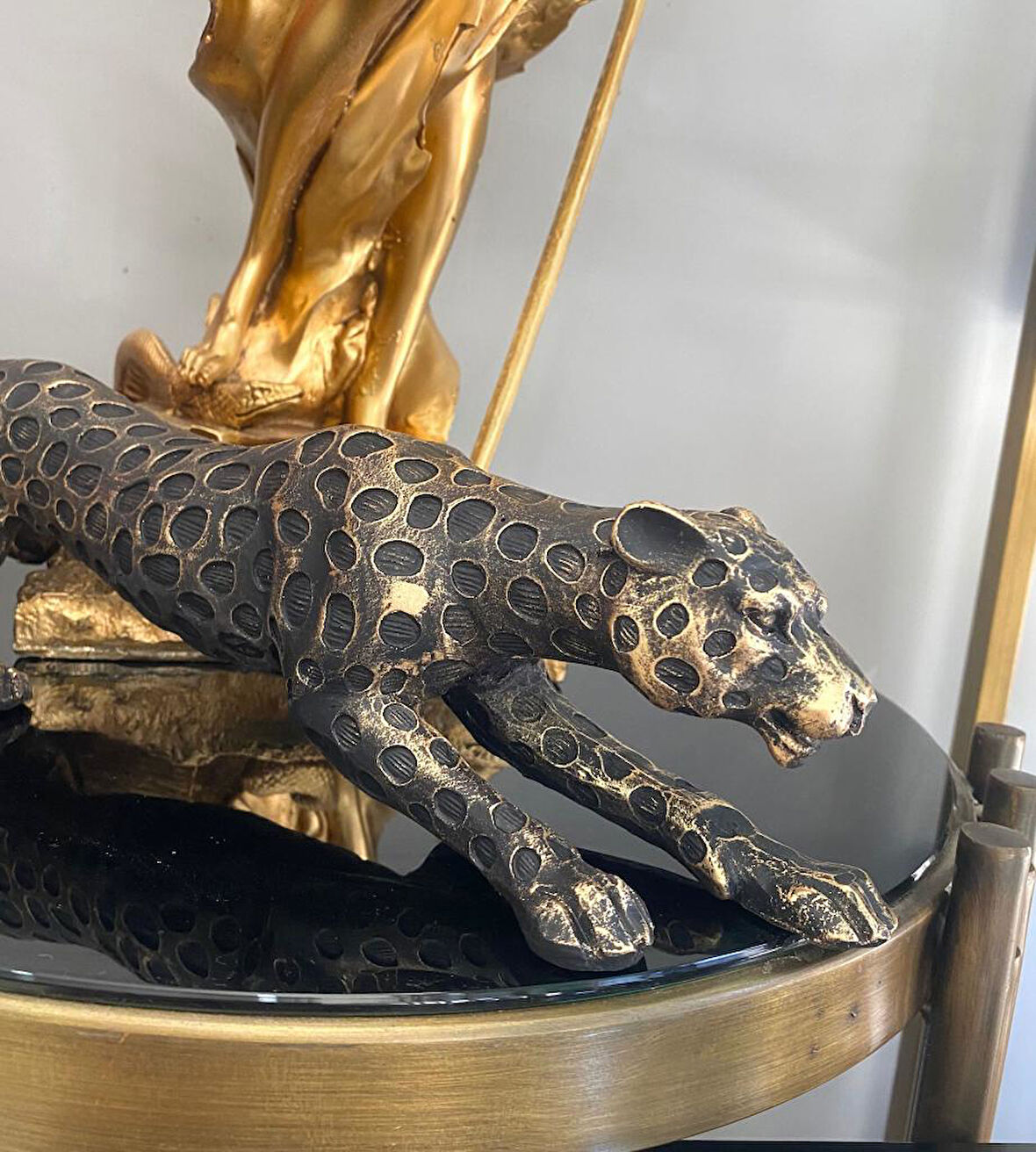 Dekoratif Biblo Leopar Çita Kaplan Heykeli 