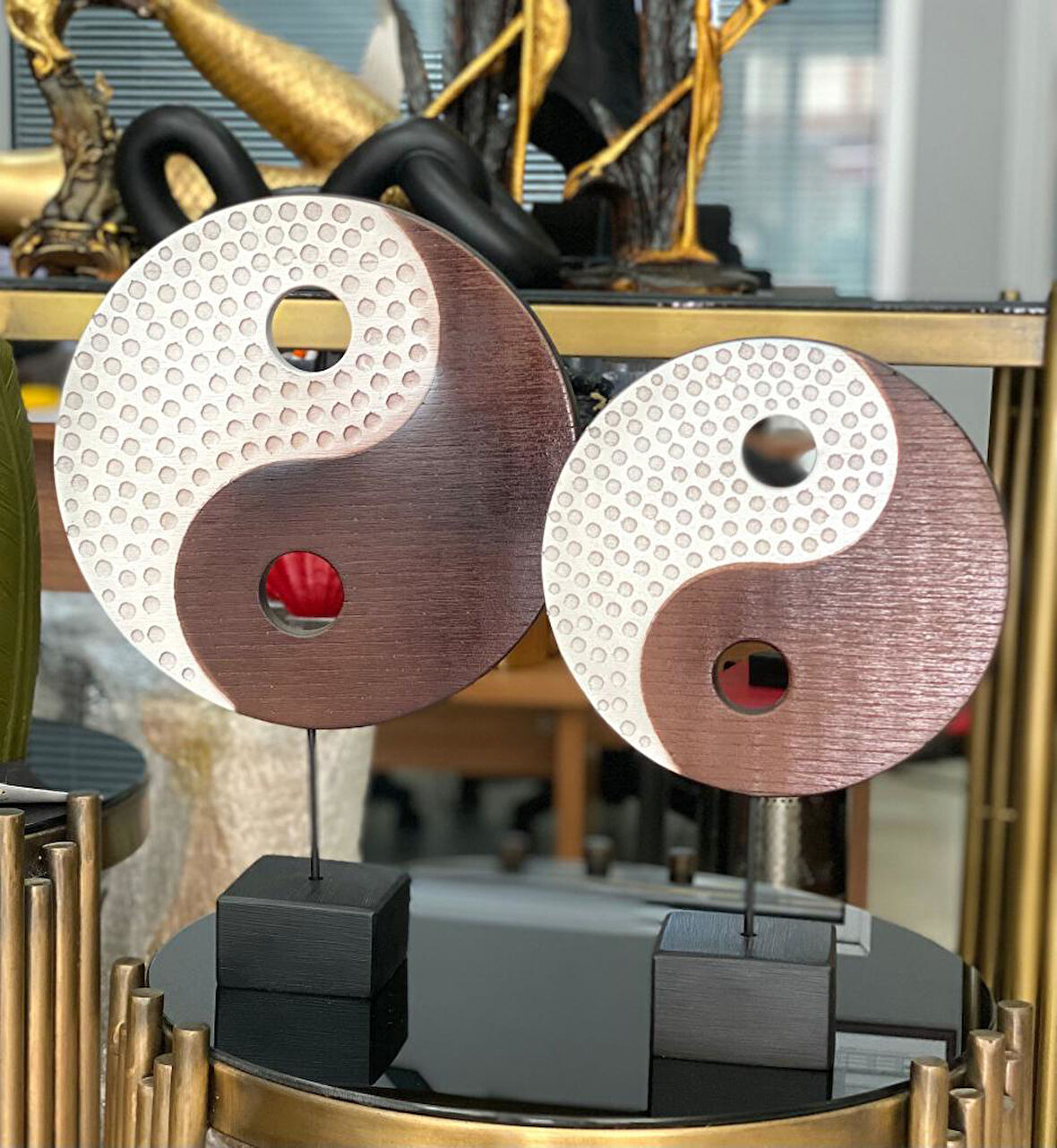 2 Li Kaideli Ying Yang Biblo Sonsuzluk Sembolü Obje Modern l Özel Tasarım