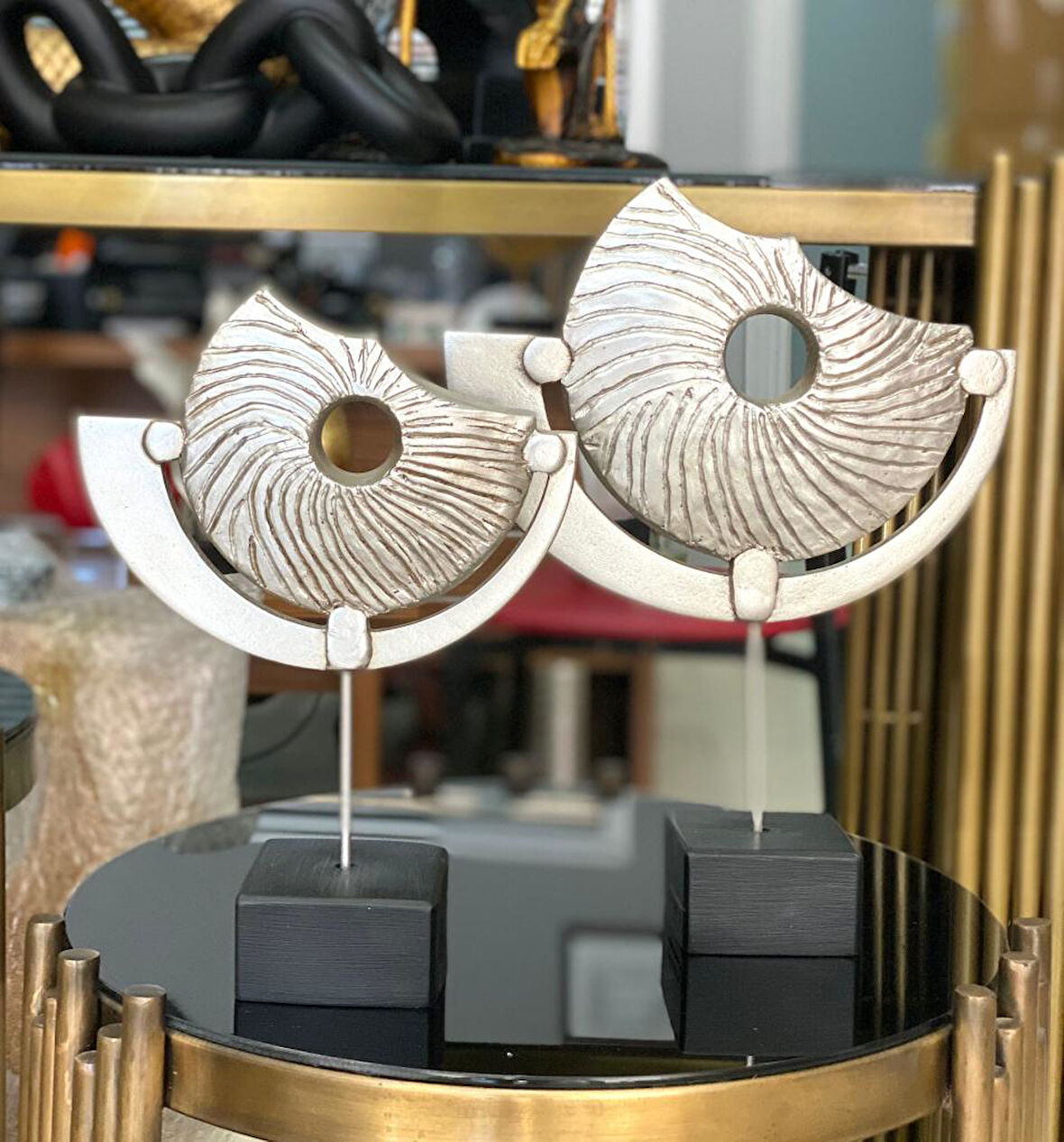 2 Li Kaideli Halka Biblo Viking Kalkanı Obje Modern Özel Tasarım