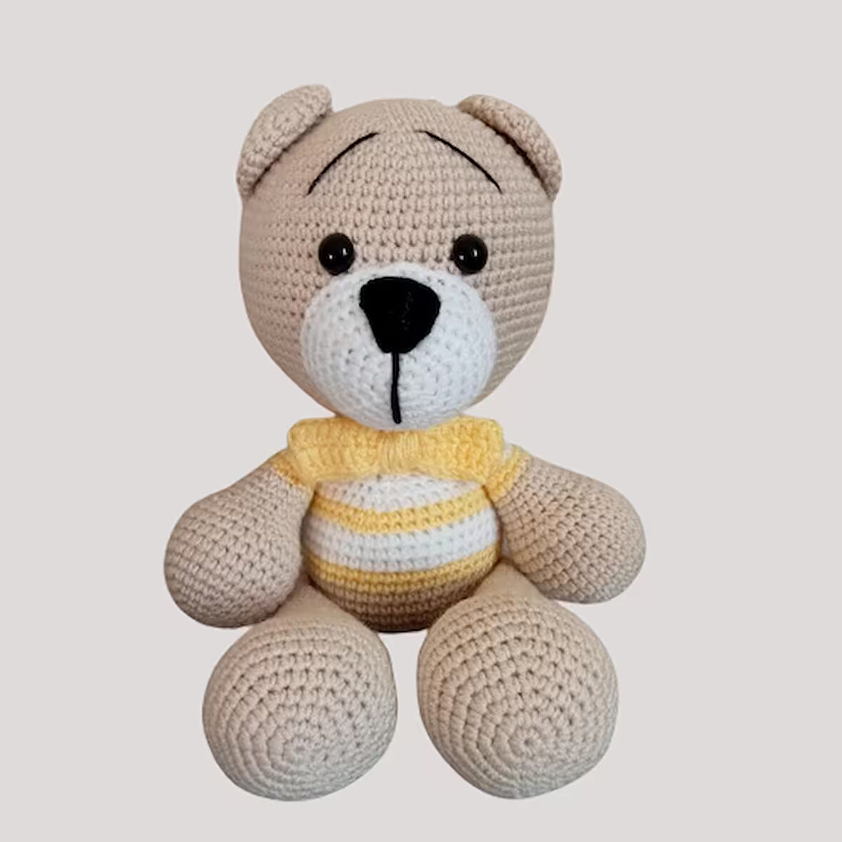 SARI AYI AMİGURUMİ OYUNCAK