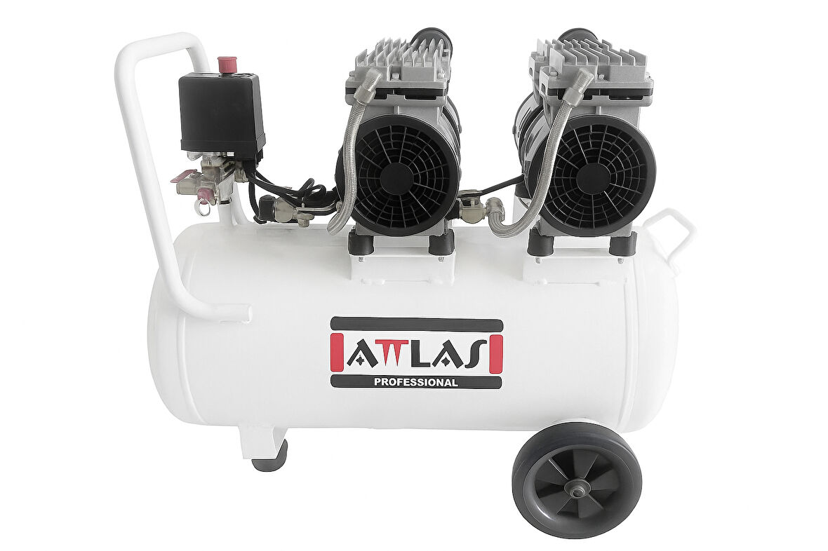 ATTLAS Sc 1550-2 J Sessiz Monofaze Kompresör 50 Lt 1,5 Hp Çift Motor - A0302038