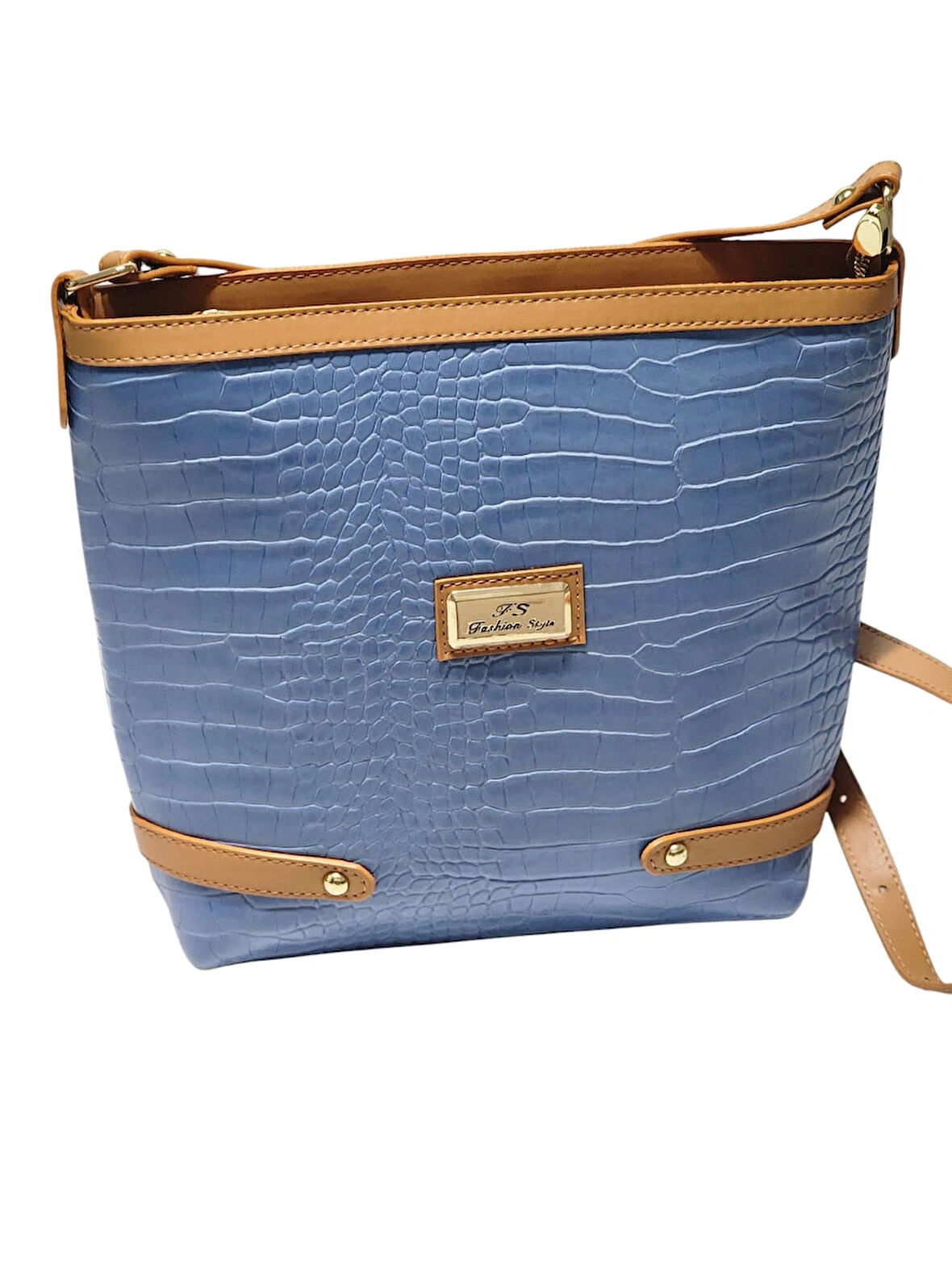 QUEEN ELİZABETH MAVİ-TABA KADIN OMUZ ÇANTASI