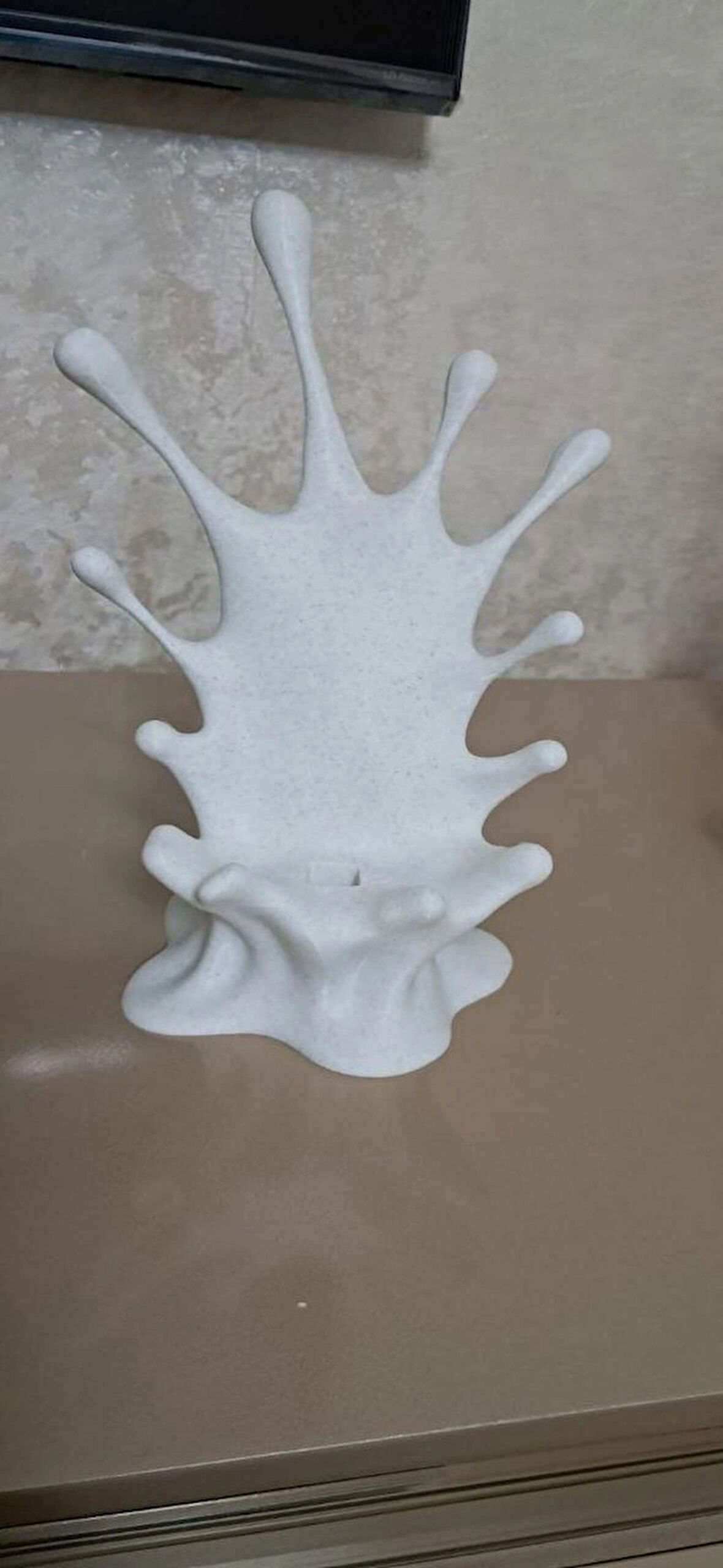 ALPAXA 3D SPLASH ŞEKLİNDE MERMER DESENLİ MASAÜSTÜ TELEFON TUTUCU
