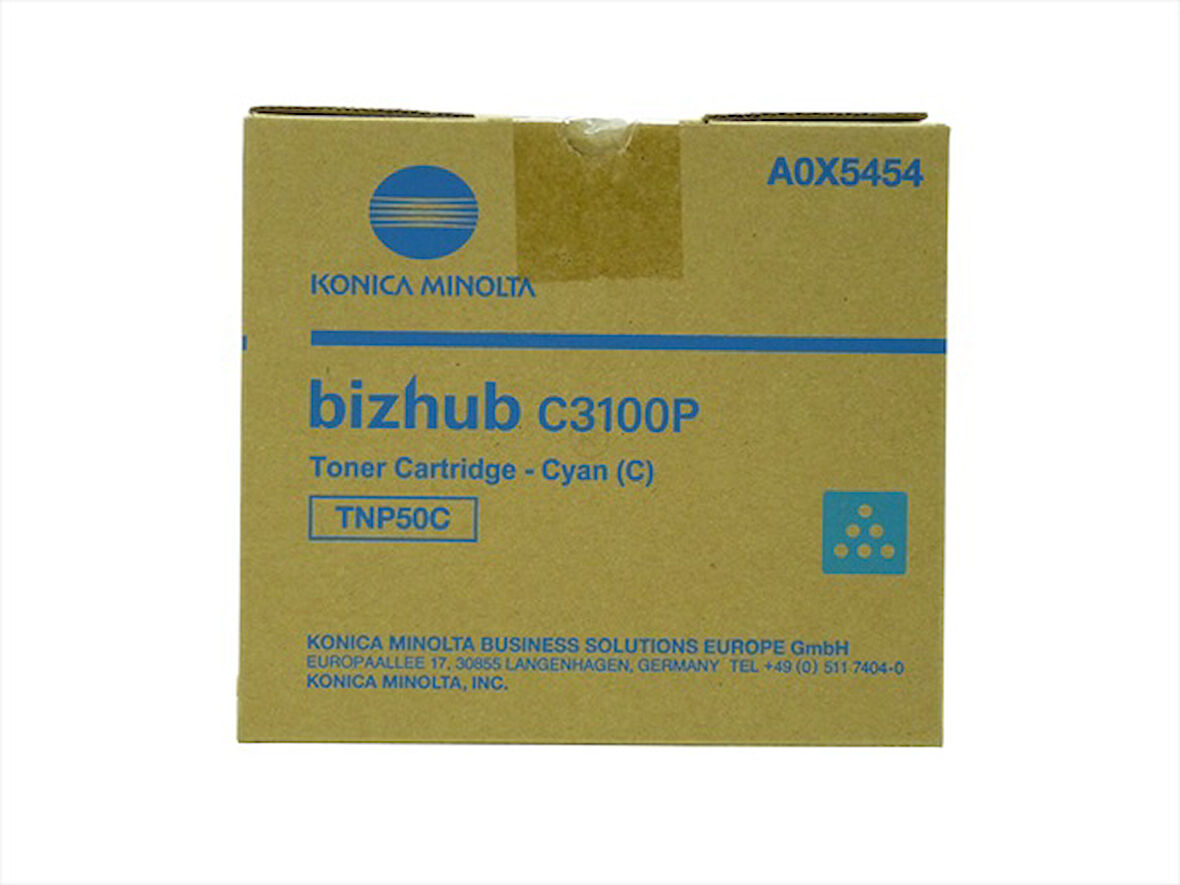 TNP-50C Mavi Toner Orjinal, BIZHUB C 3100P, A0X5454