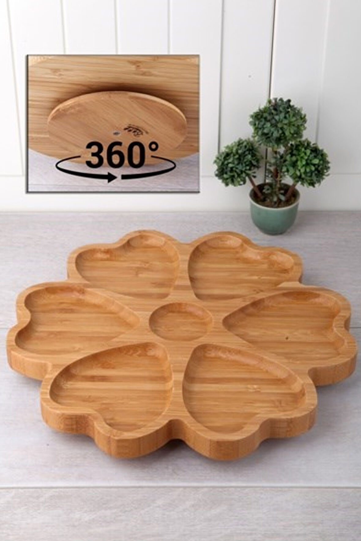 7 Bölmeli Dönerli Bambu Sunum BLS KDS3030
