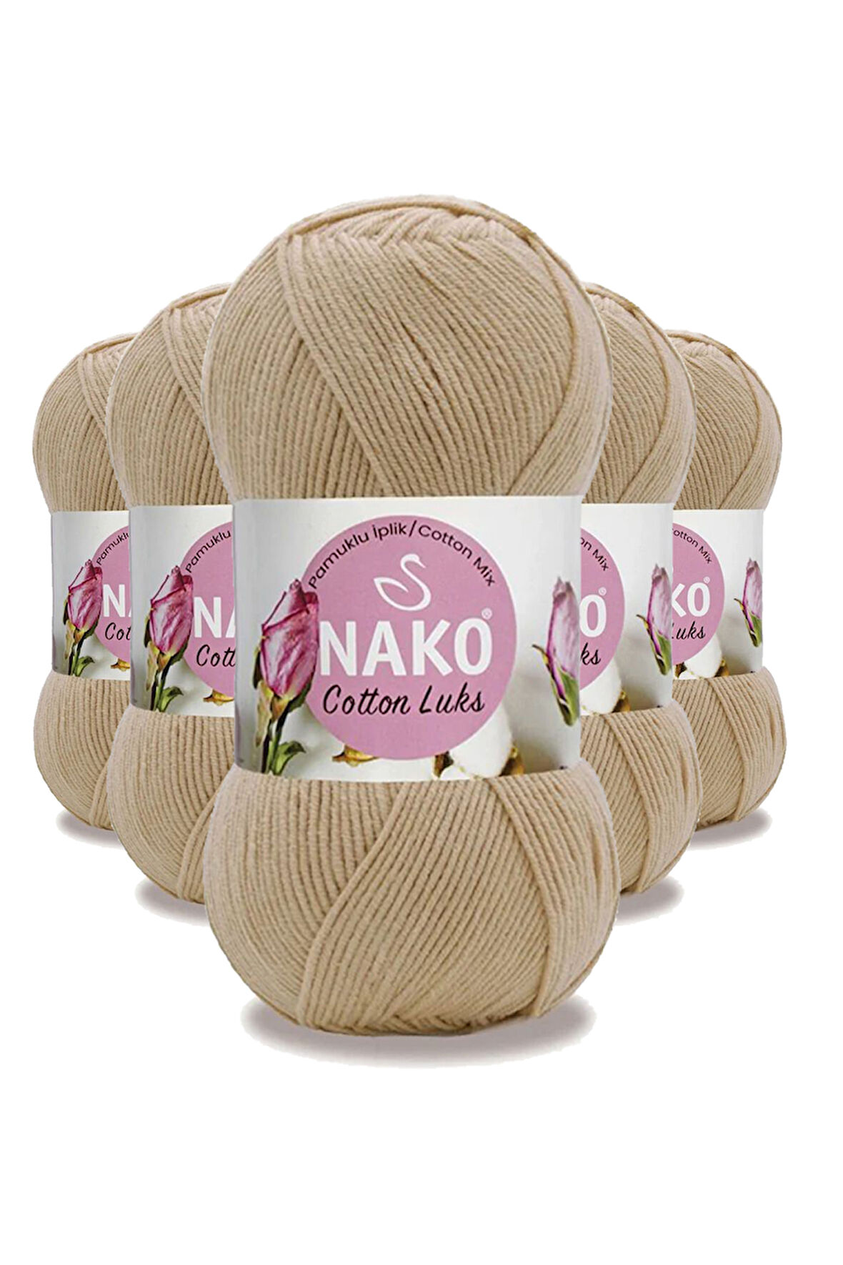 5 Adet Cotton LüYelek Tunik Kazak Bluz Hırka İpi Yünü Camel 97582