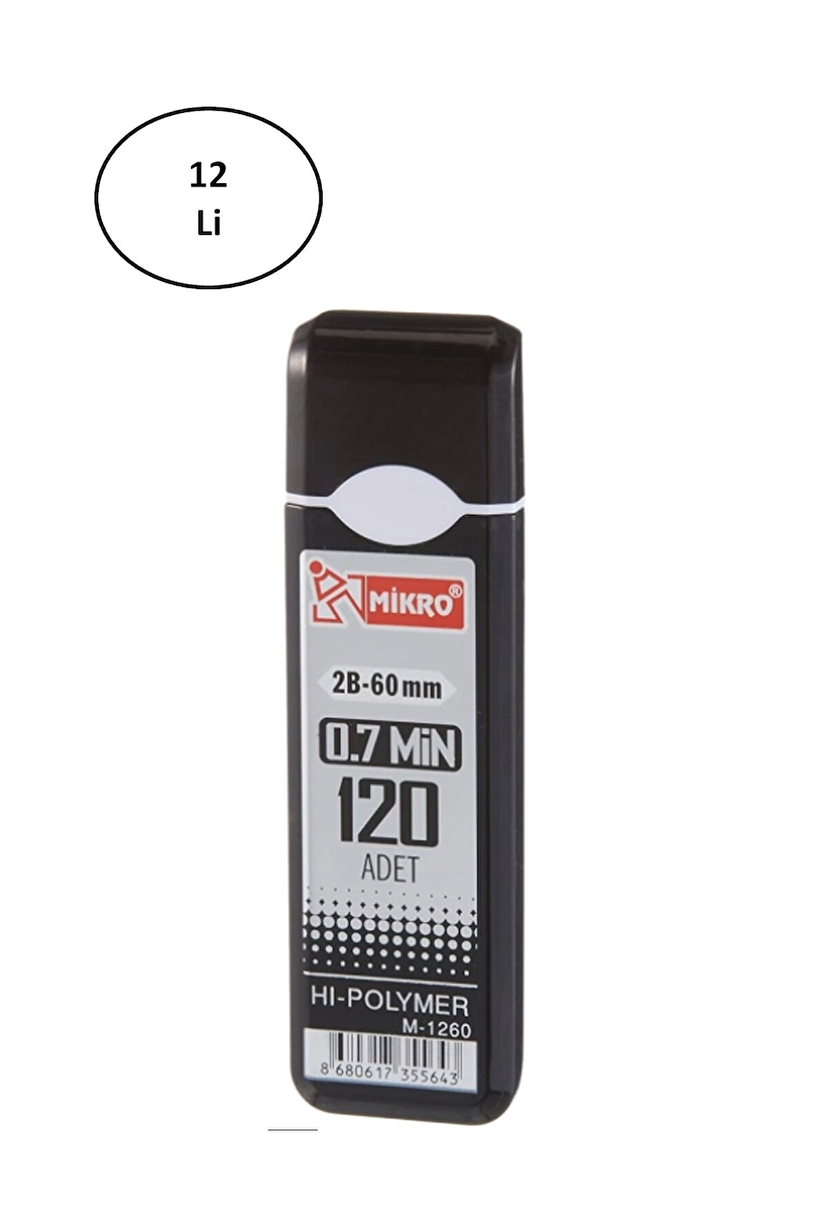 Mikro M-1260 60Mm Kurşun Kalem Ucu 0.7Mm 12'li