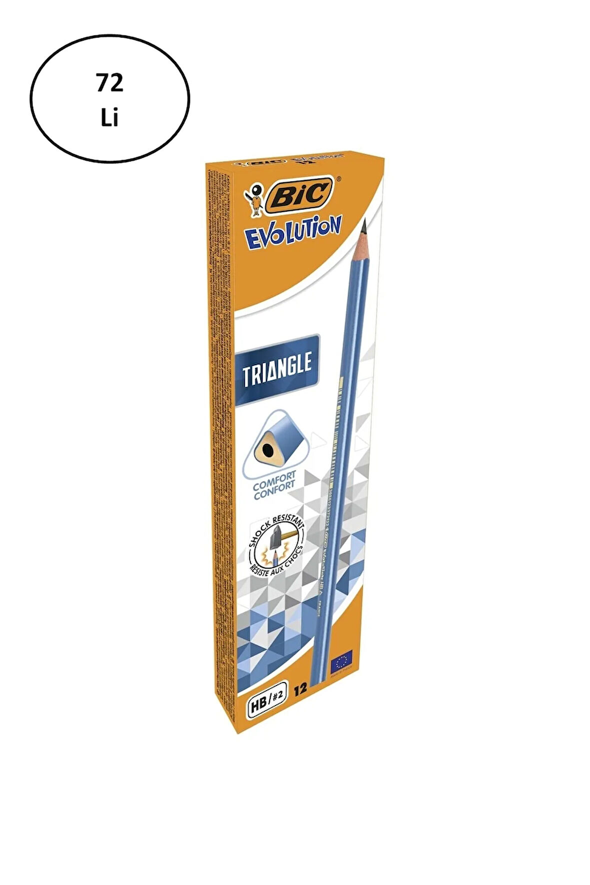 Bic Evolution Üçgen Hb Kurşun Kalem 72'li