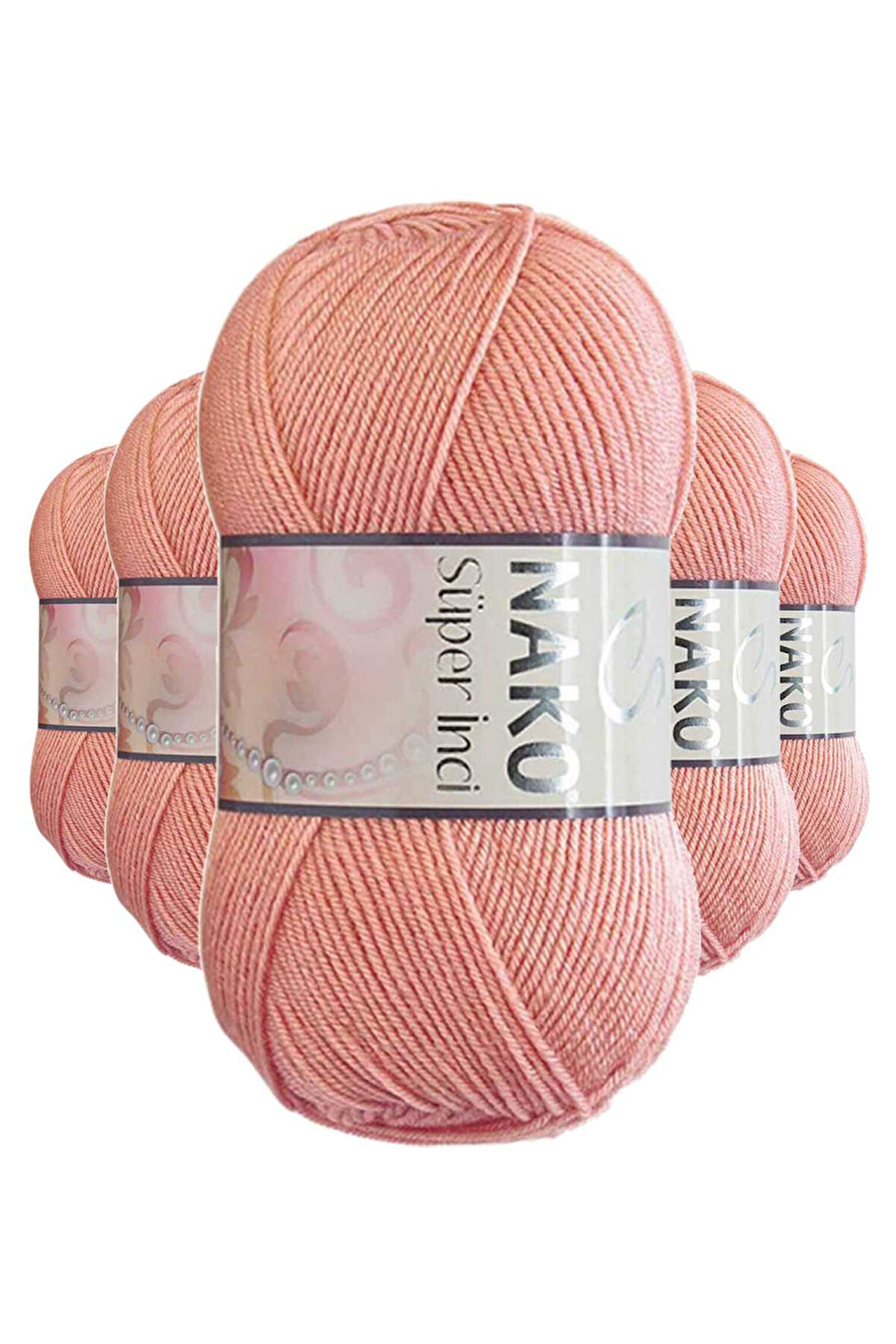 5 Adet Süper İnci El Örgü İpi 100 gr Bonsai Çiçeği 2807