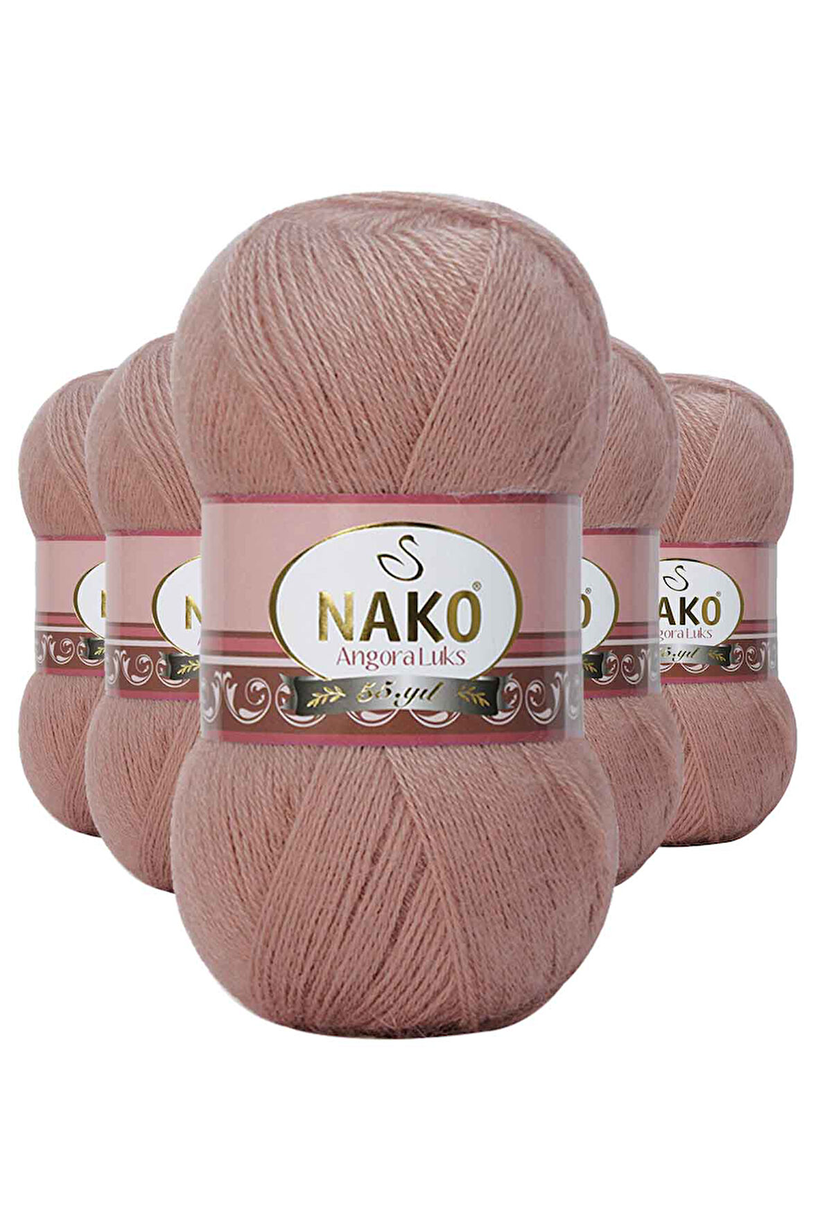 5 Adet Angora LüEl Örgü İpi Bronz 11054