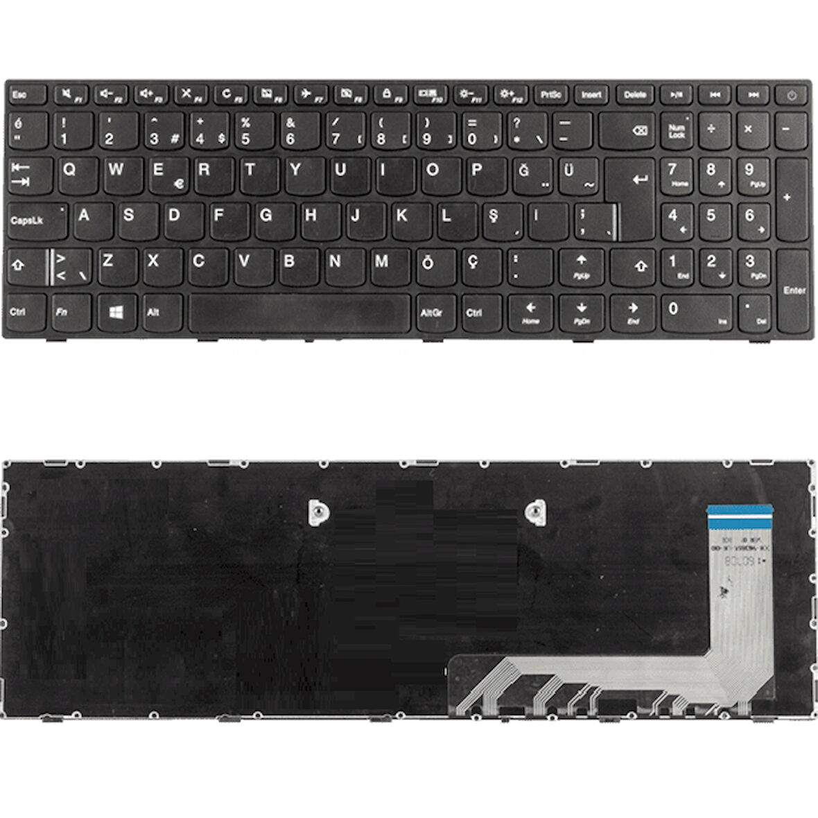 Lenovo PK1311W1A00, PK131NT1A00 Uyumlu Klavye Tuş Takımı Siyah Türkçe