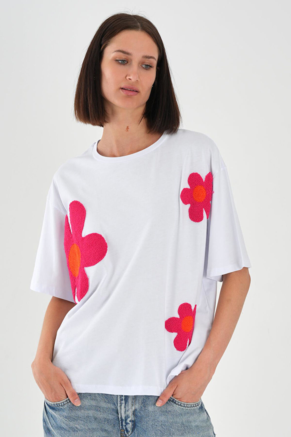 ALEXANDERGARDI Çicek Desenli Kadın T-shirt