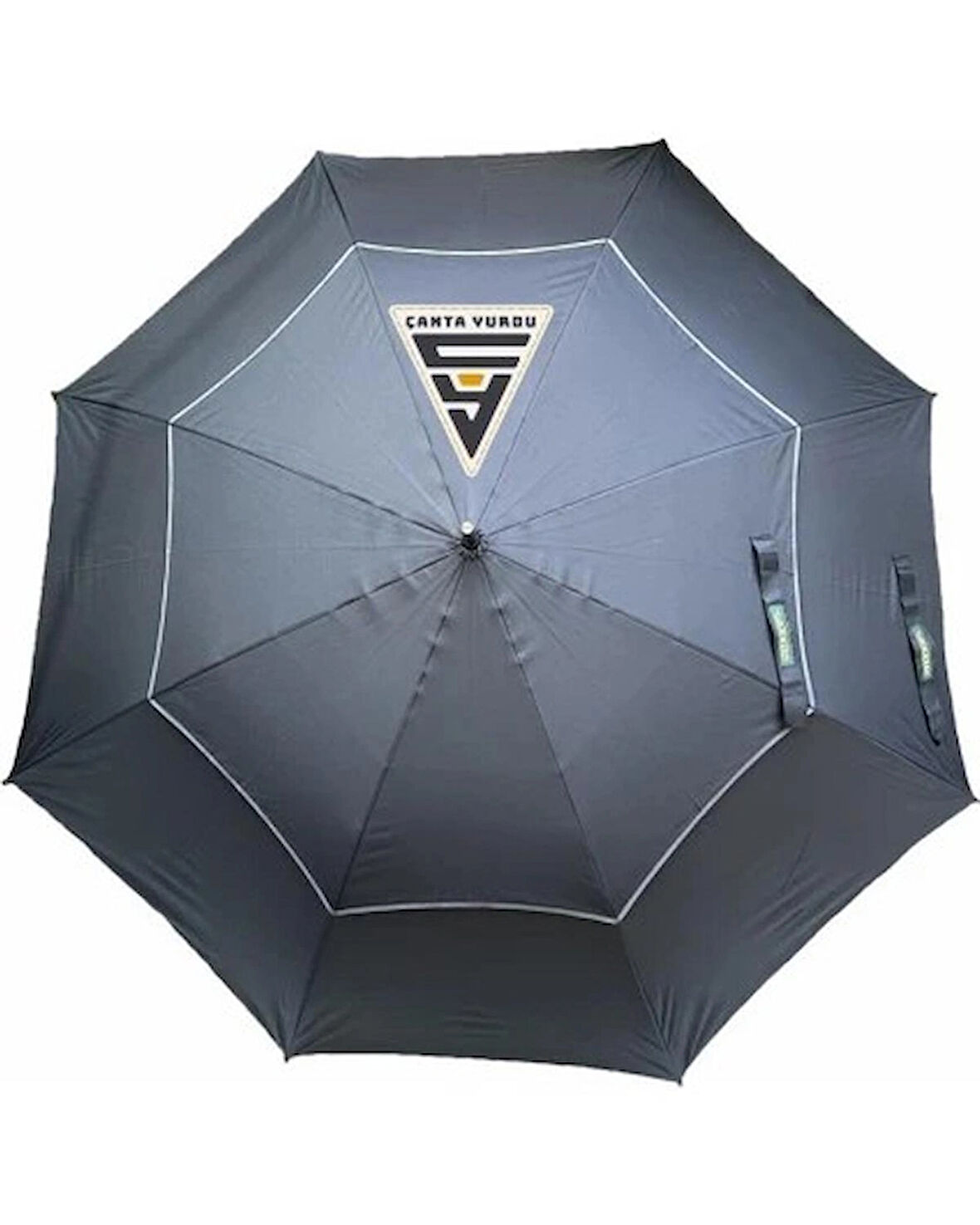 April A-250G Protokol Şemsiyesi Çift Katmanlı Şemsiye 130 cm Siyah