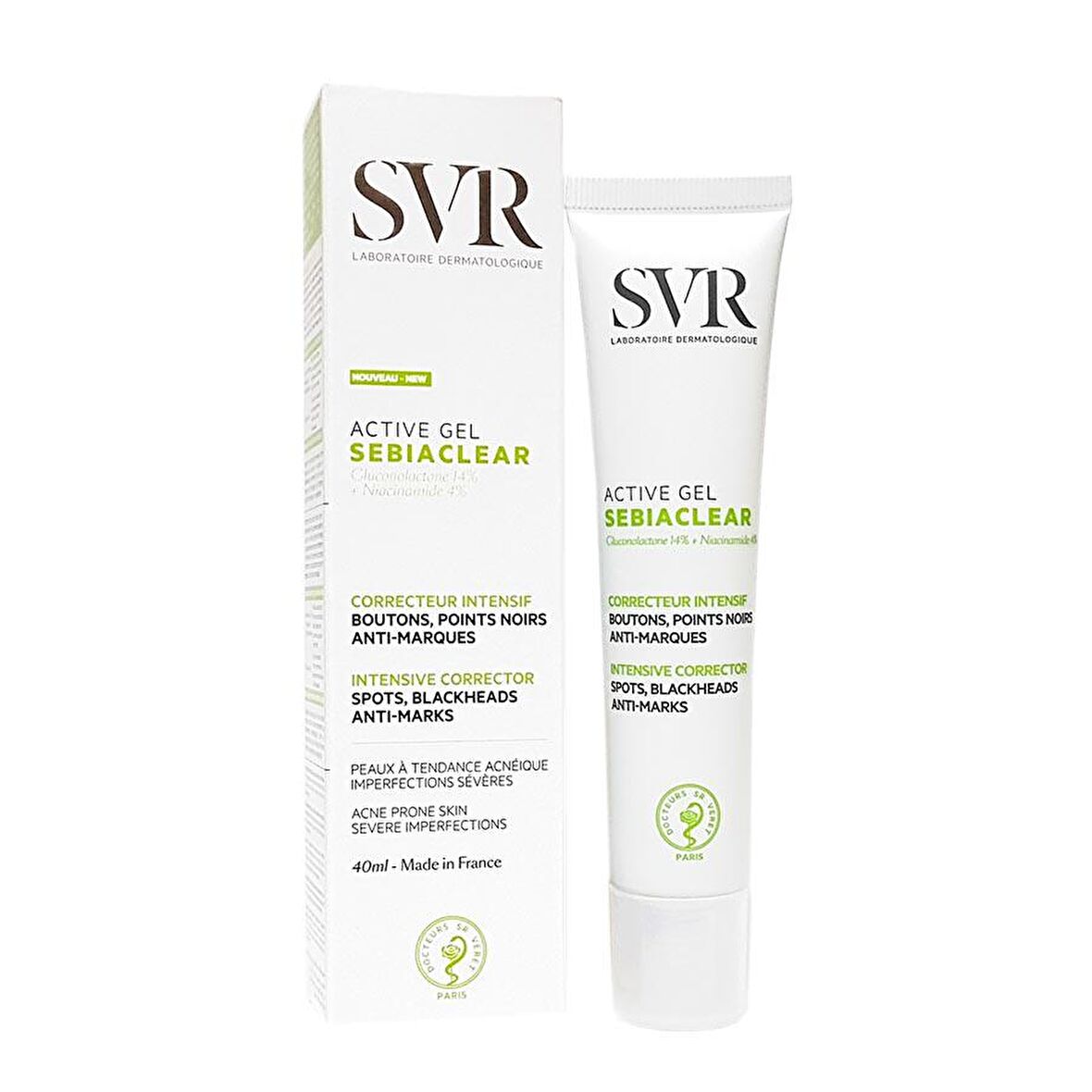 SVR Sebiaclear Active Yağlı Cilt için Temizleyici Yüz Temizleme Jeli 40 ml 