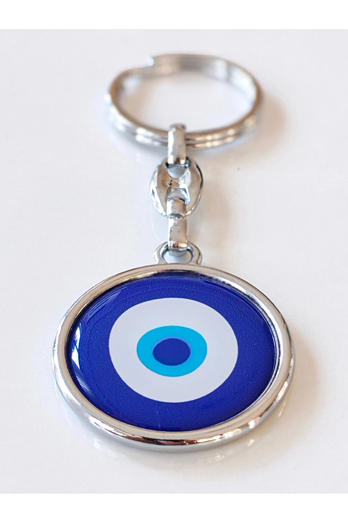 Mavi Nazar Boncuğu Metal Anahtarlık