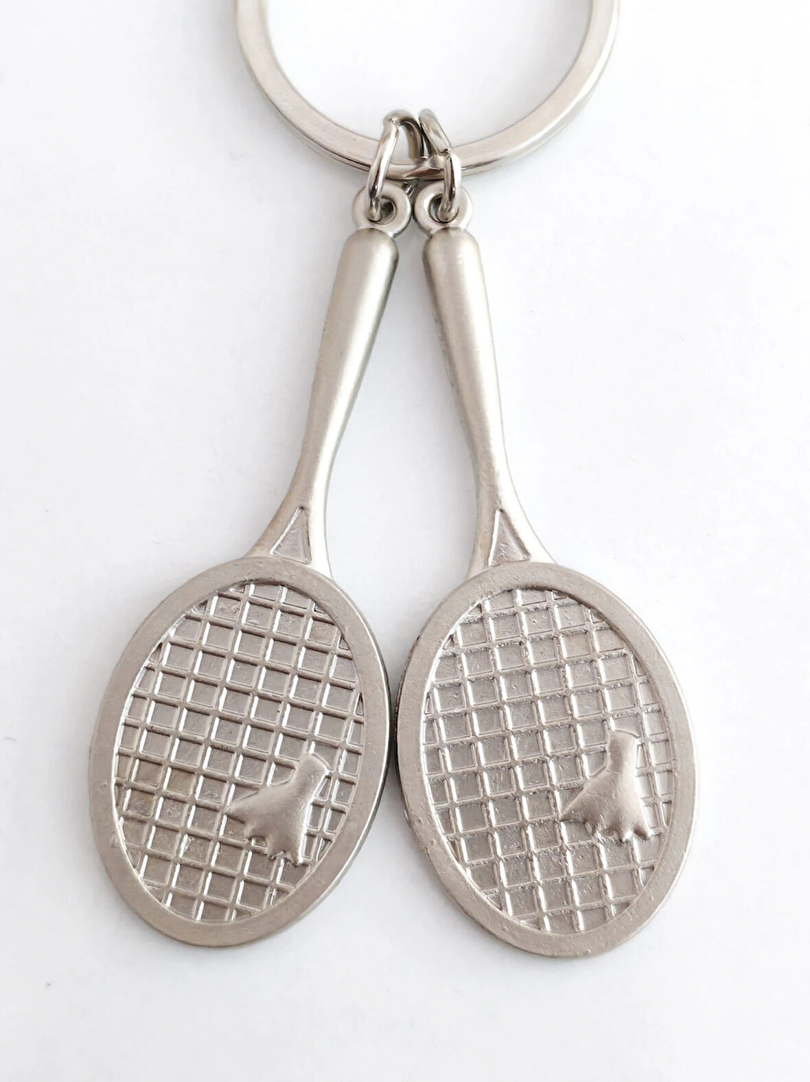 İki Adet Raketli Metal Anahtarlık