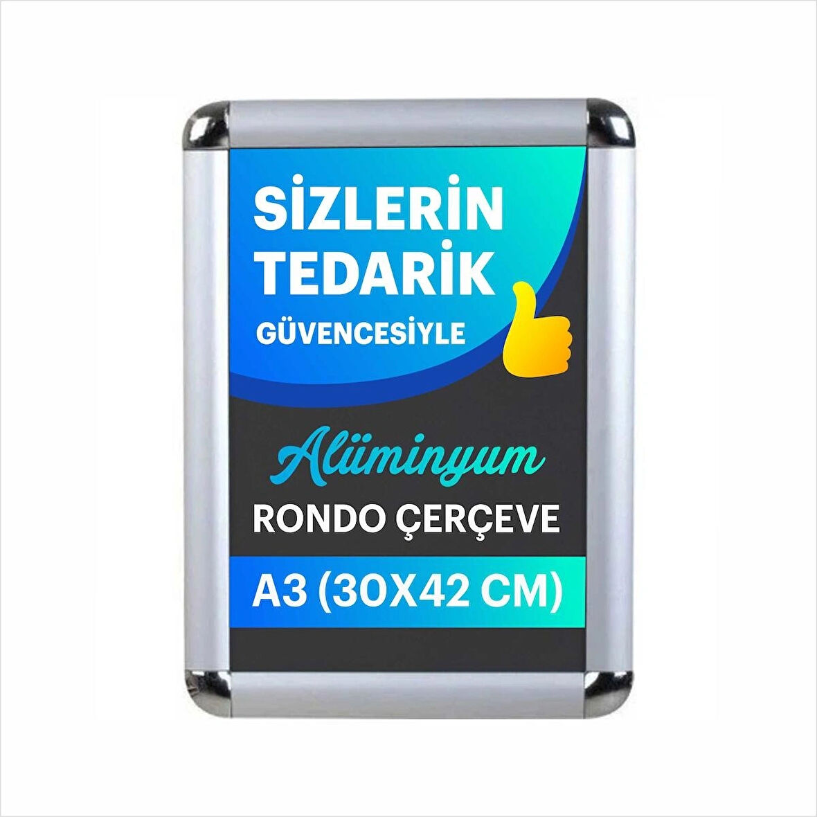 A3 (30*42 CM) Alüminyum Rondo Çerçeve 5 Adet