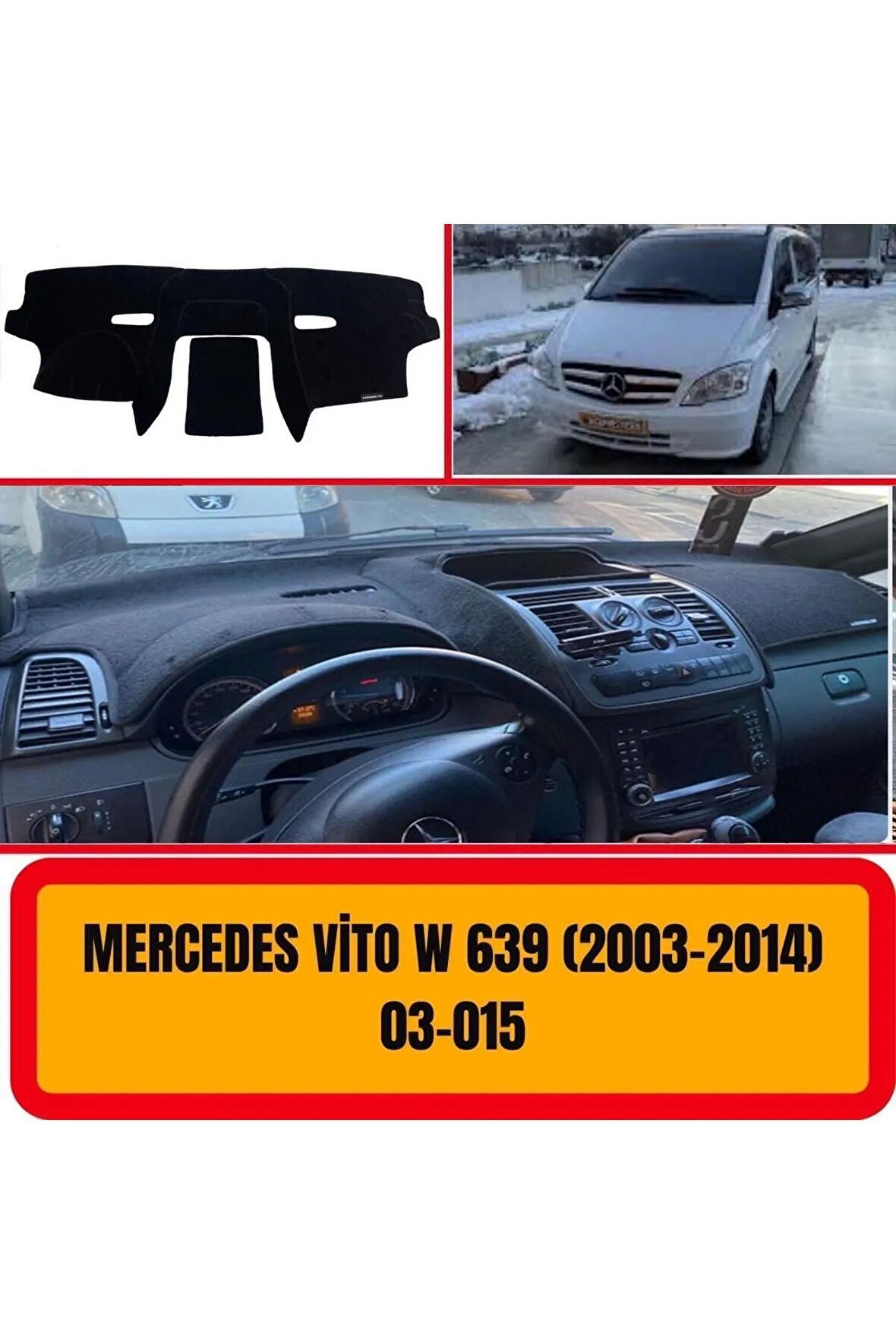 Mercedes Vito W 639 (2003-2014) Ön Gögüs / Panel / Torpido Korumasi / Kilifi / Halisi- a3d -3d