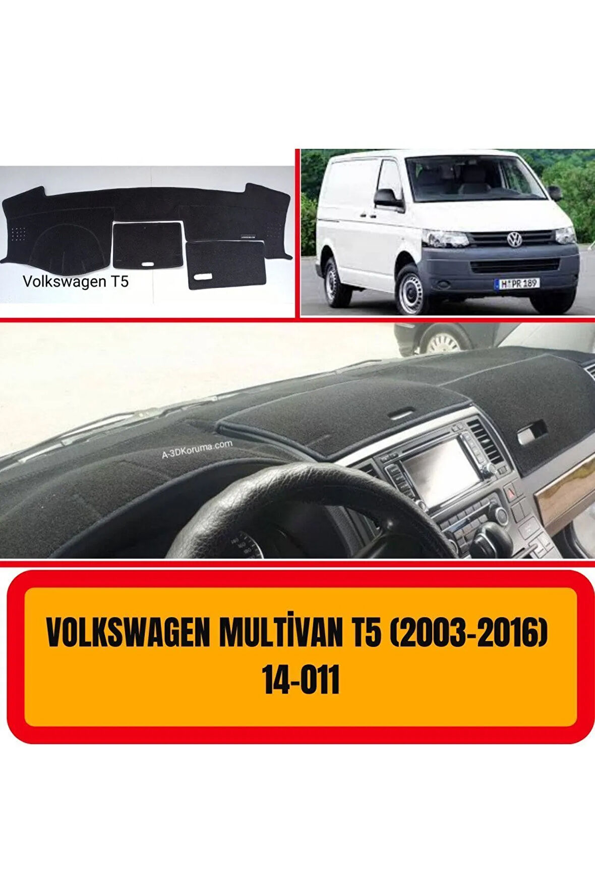 Volkswagen Multivan T5 2003-2016 Ön Gögüs Panel Torpido Koruma Koruyucu Kilifi Halisi Örtüsü