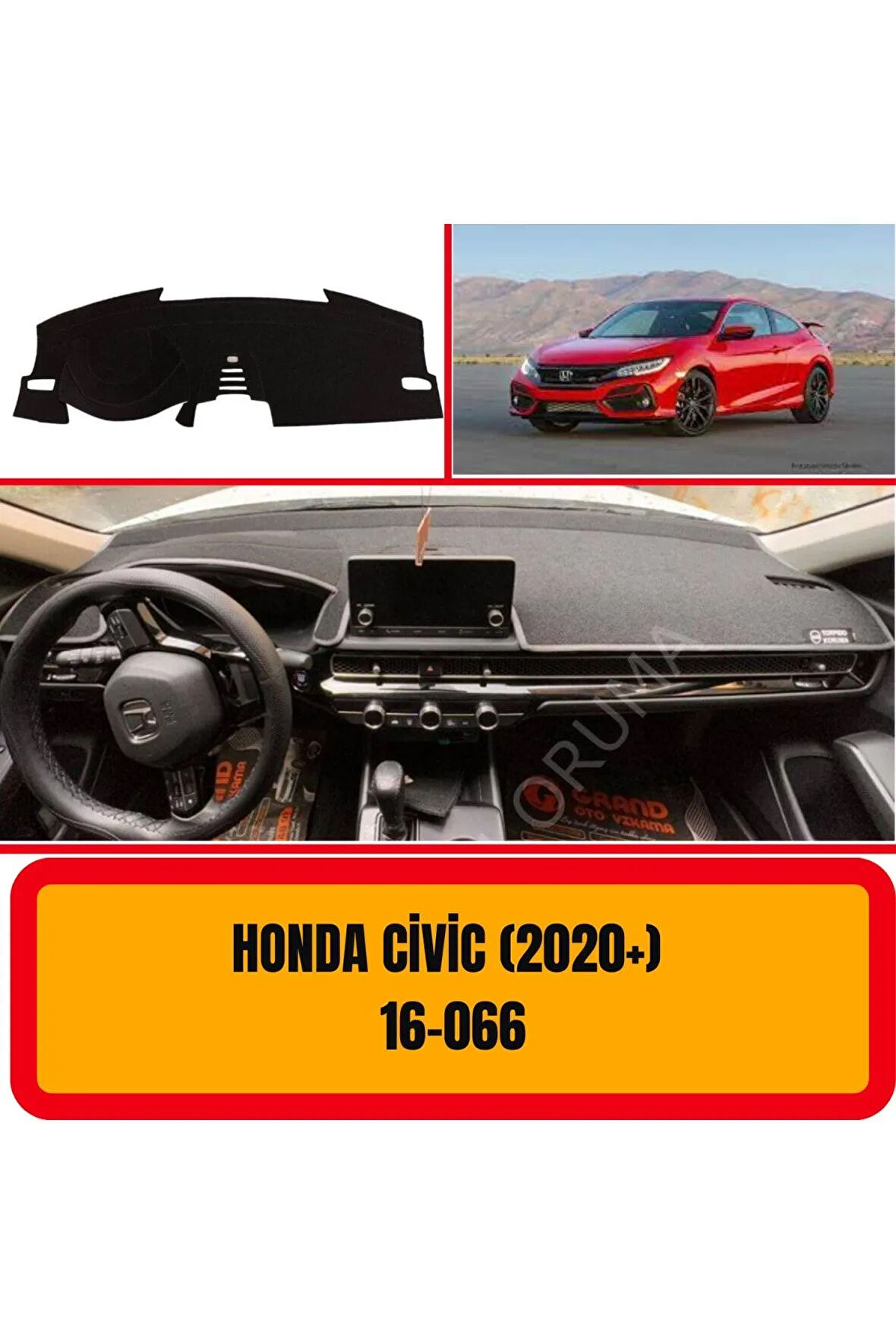 Honda Civic ( 2020 ) Ön Gögüs / Panel / Torpido Korumasi / Kilifi / Halisi / Koruyucu / Örtüsü