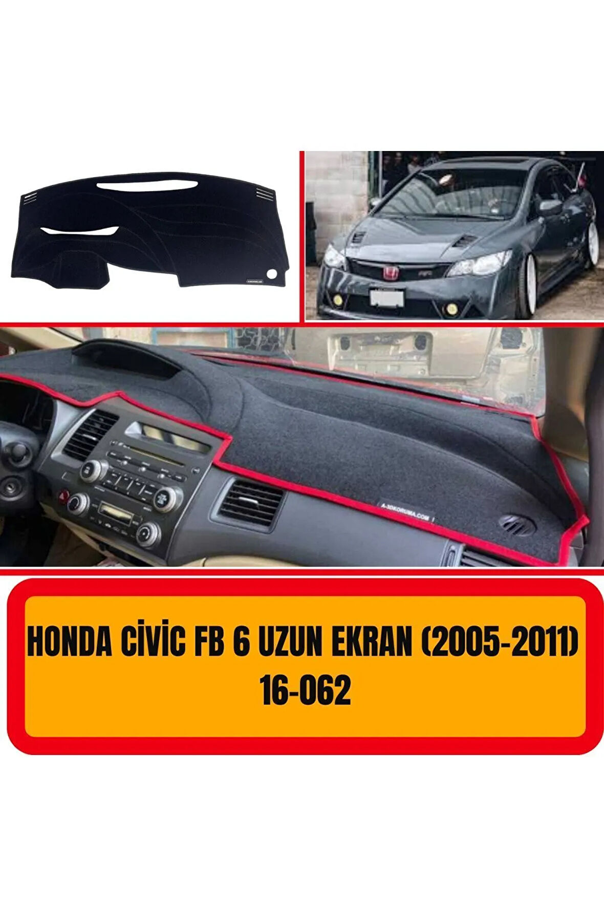 Honda Civic Fd 6 Ön Örtüsü Göğüs Panel Torpido Koruma Koruyucu Kılıfı Halısı Yedek Parça