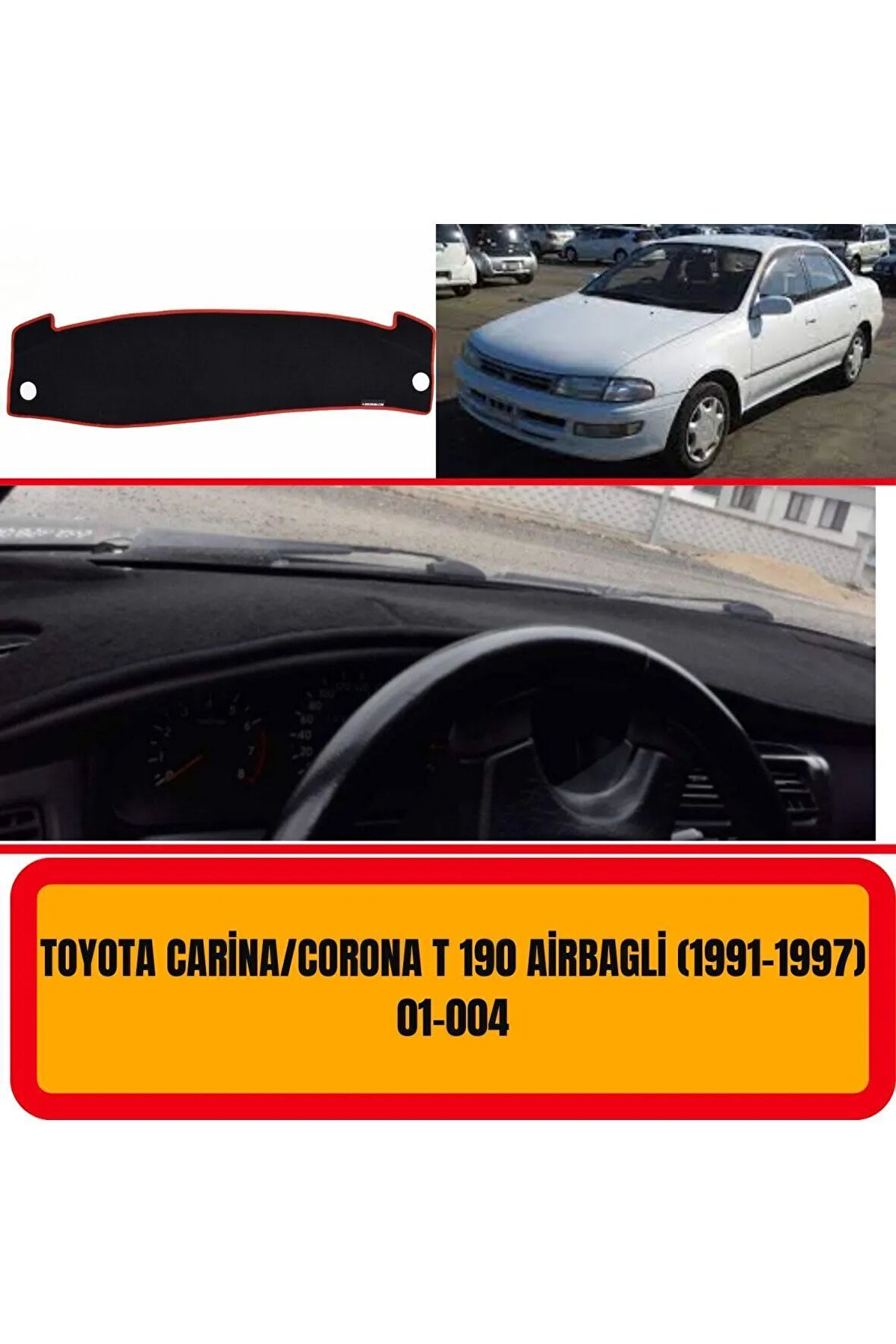 Toyota Carina /corona T190 Airbagli Ön Örtüsü Göğüs Panel Torpido Koruma Koruyucu Kılıfı Halısı