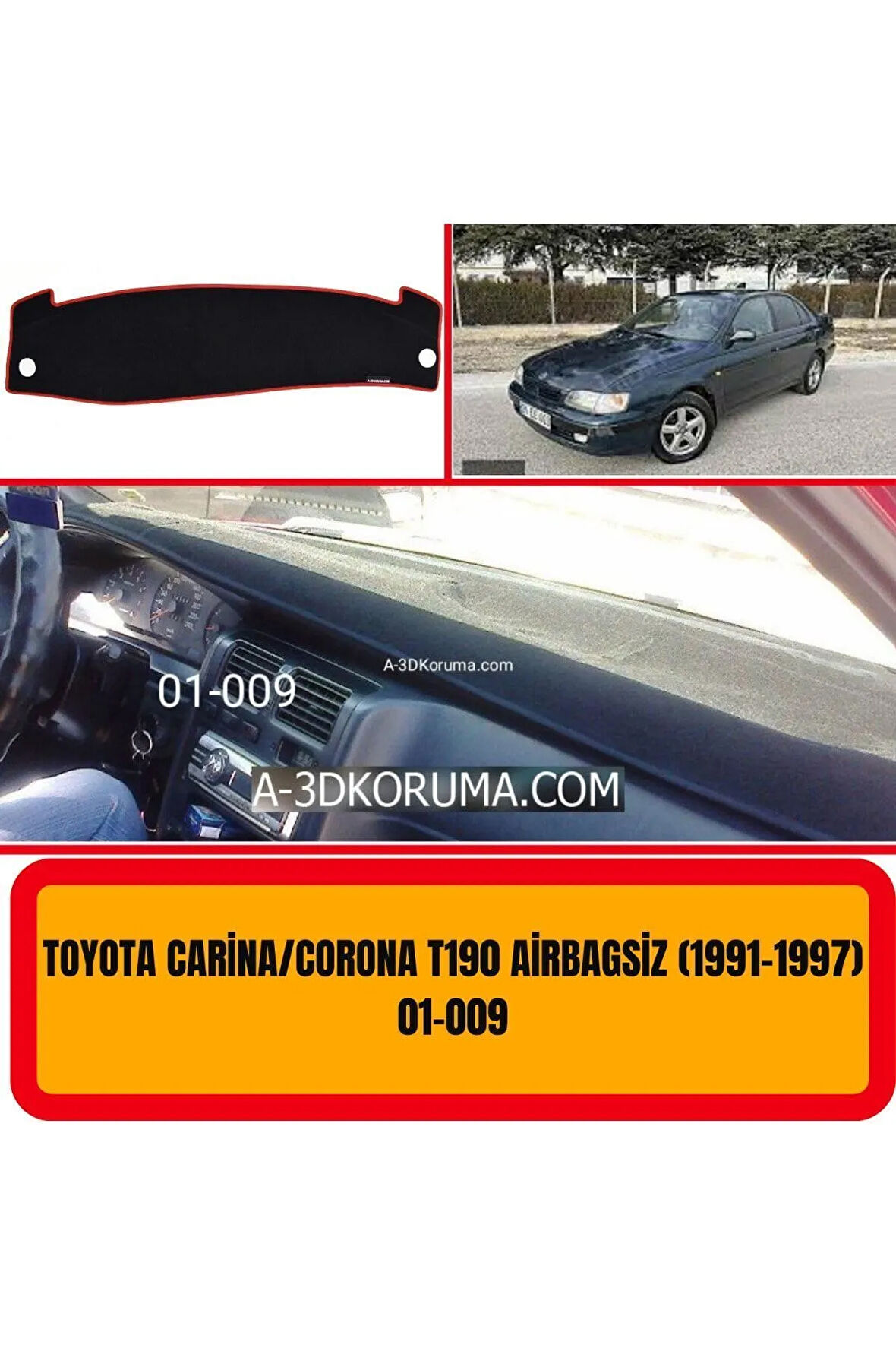 Toyota Carina /corona T190 Airbagsiz Ön Örtüsü Göğüs Panel Torpido Koruma Koruyucu Kılıfı Halısı