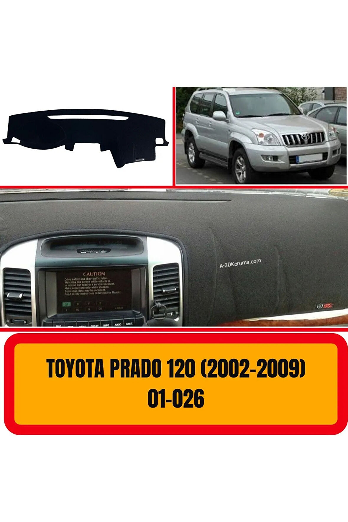 Toyota Lc Prado 120 2002-2009 Ön Gögüs / Panel / Torpido Korumasi / Kilifi / Halisi / Koruyucu